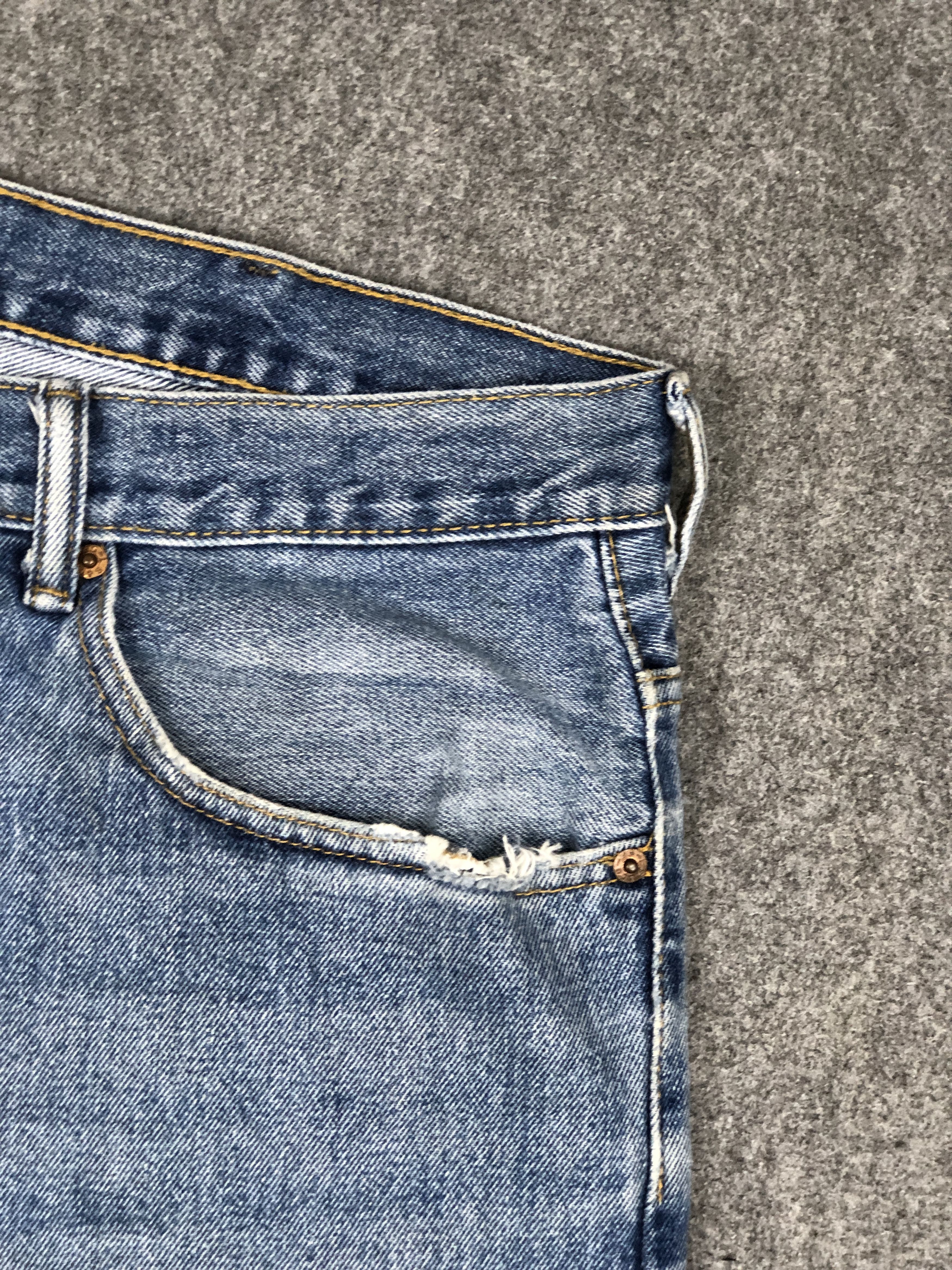Levi's Vintage Levi's 505 Distressed Faded Blue Jeans DP2237 Size US 41 - 8 Thumbnail