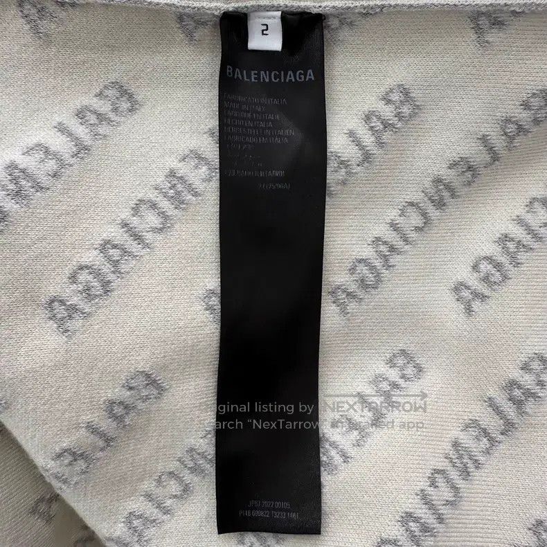 Balenciaga Balenciaga Letter Full-Print V-Neck Single-Breasted Long S Size US M / EU 48-50 / 2 - 4 Thumbnail