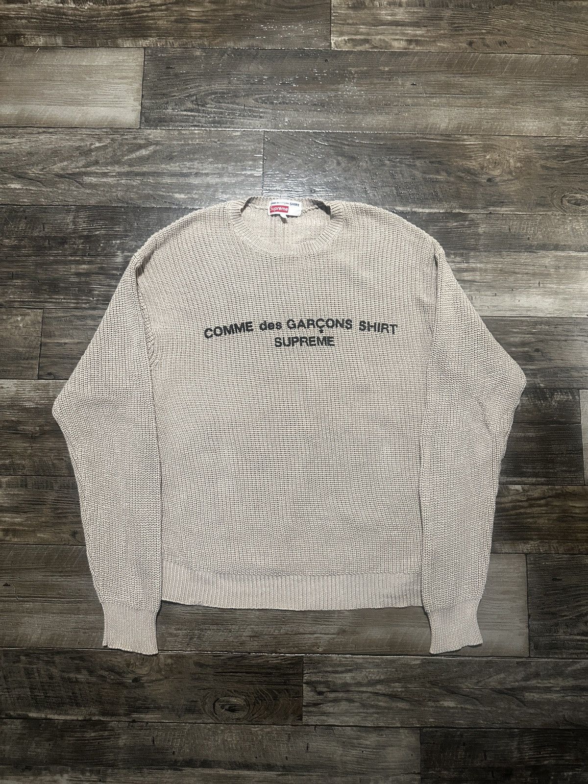 T*s様 Supreme COMME des GARCONS SHIRT ニット Comme Des Garcons Supreme Tan Sweater - Sz L | eBay