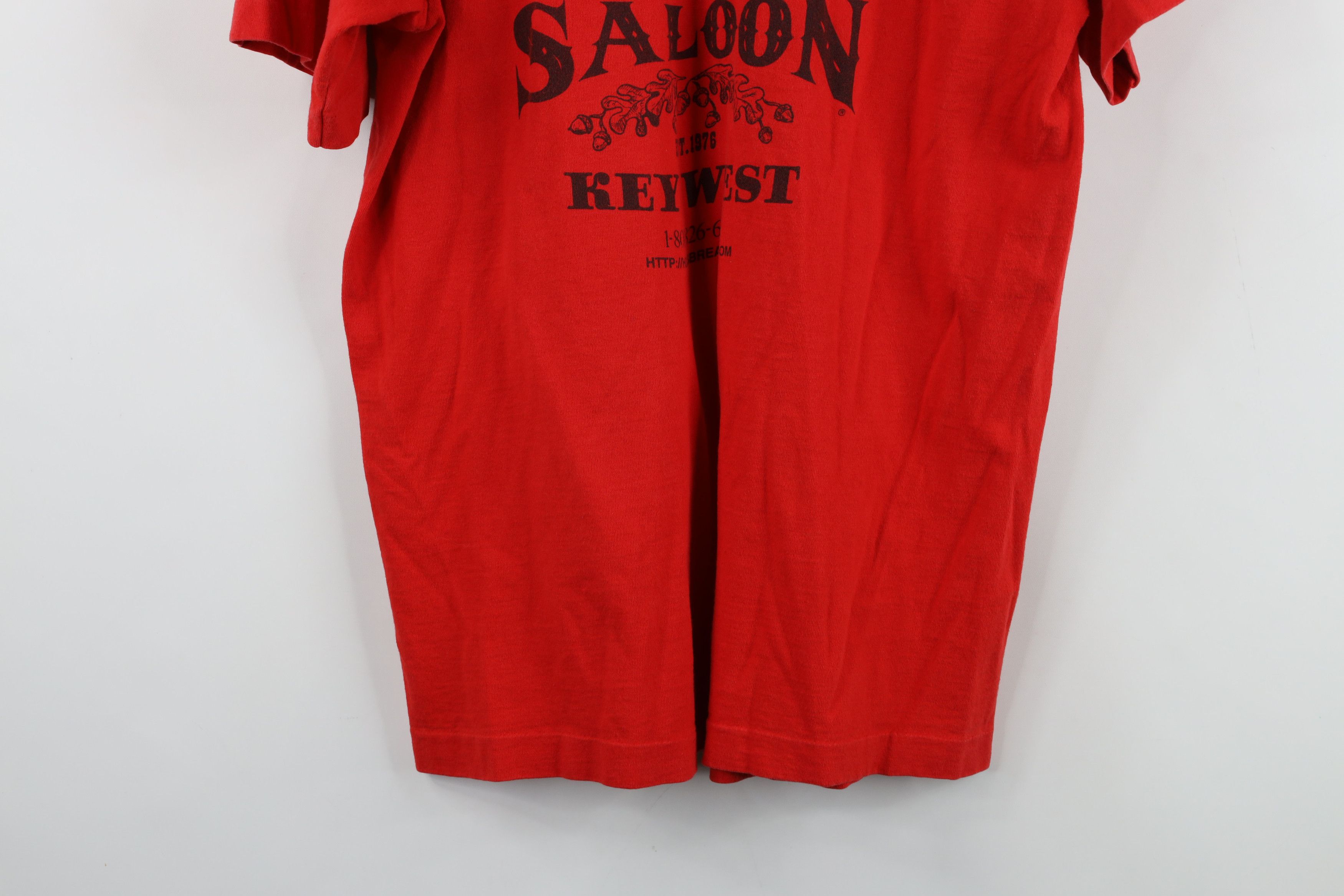 Vintage Vintage 90s Streetwear Breath Saloon T-Shirt Red Cotton USA Size US L / EU 52-54 / 3 - 13 Thumbnail