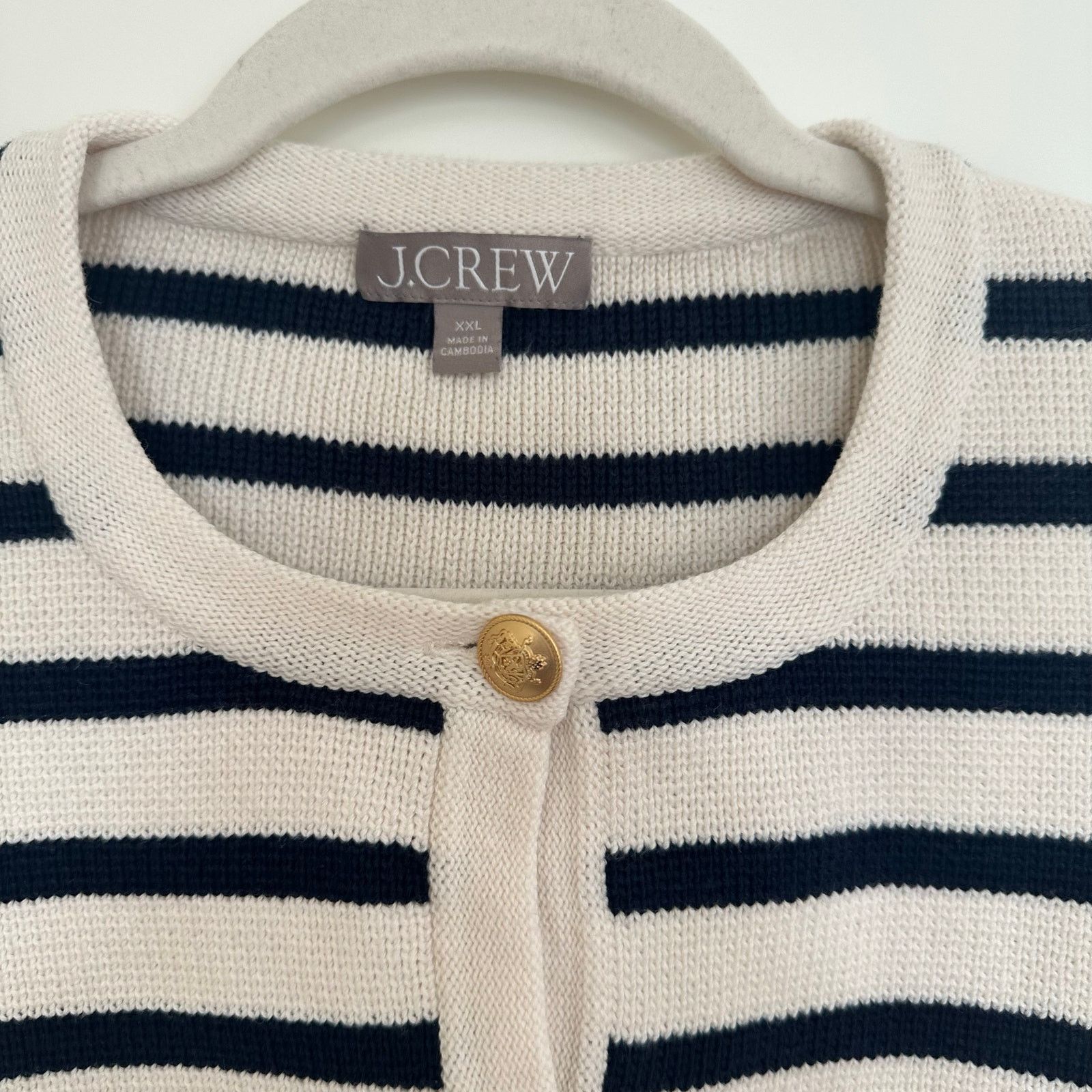 J.Crew J.Crew Relaxed Emilie Lady Jacket In Stripe 100% Cotton XXL Size XXL / US 16-18 / IT 52-54 - 2 Thumbnail