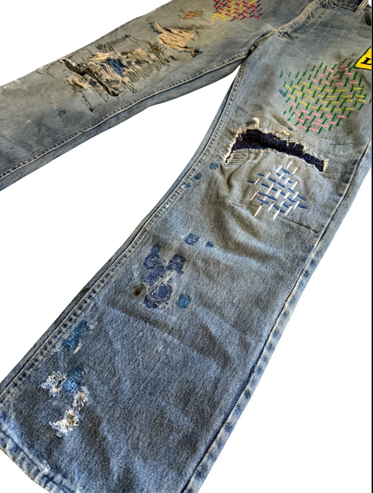 Kentucky Boy Tyler KentuckyBoyTyler Dogma V1 Mock Mend Jeans Size US 35 - 5 Thumbnail