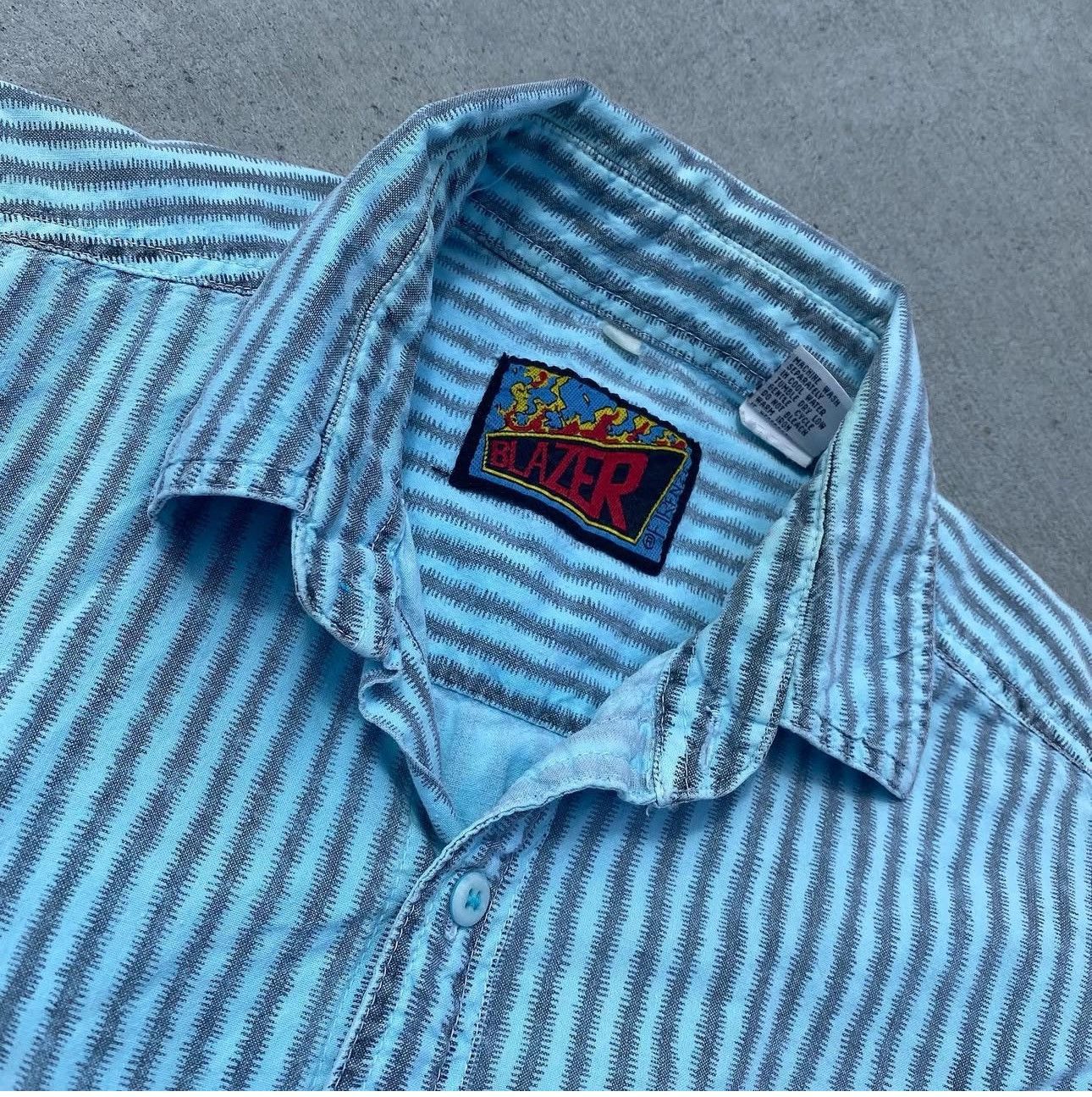 Firenze Vintage 90s Blazer Firenze Striped Button Up Size US L / EU 52-54 / 3 - 2 Thumbnail