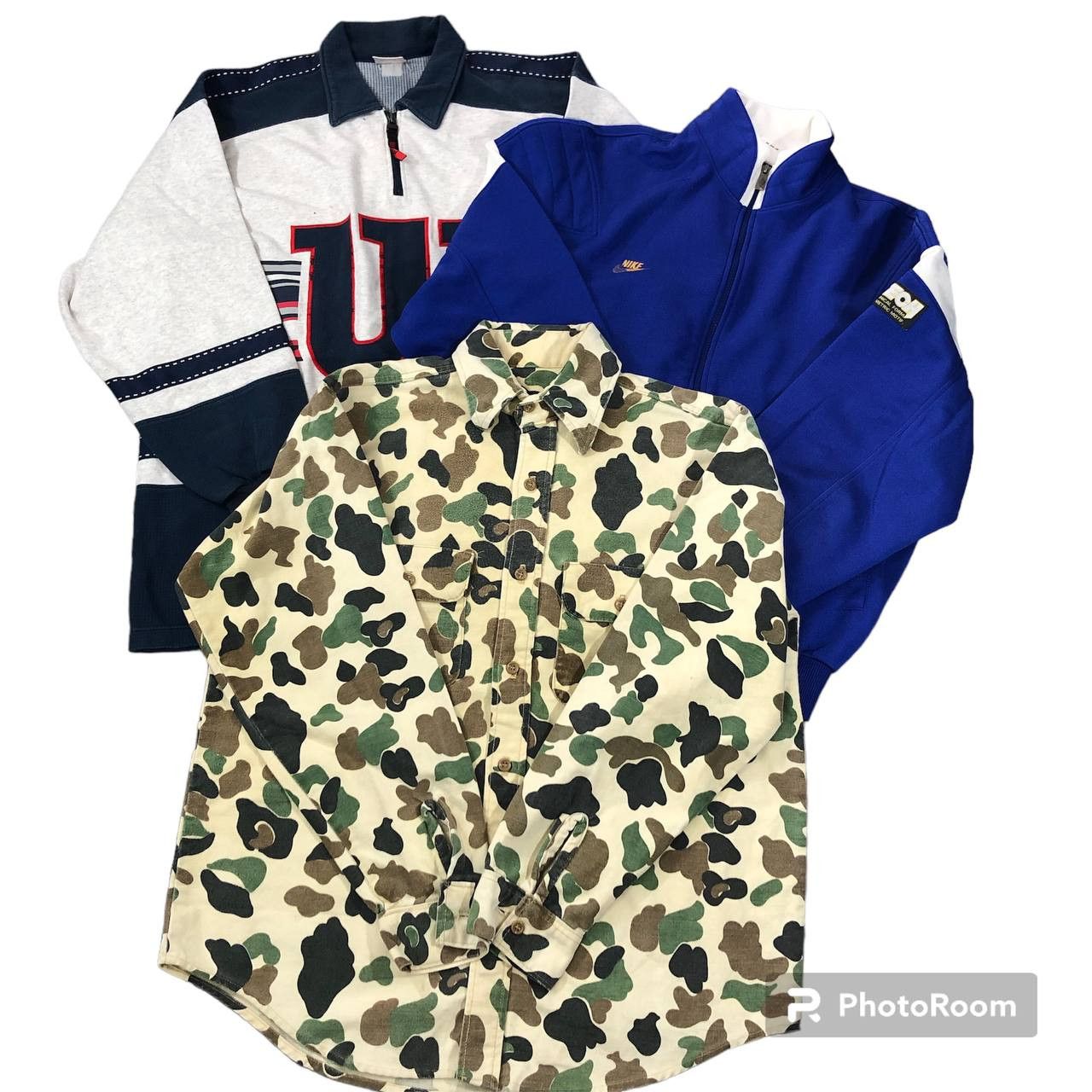 image of Camouflages Shirt Nike Wilson Jumper Large Size Combo in Blue Camo, Men's