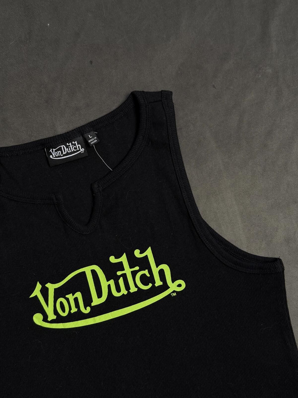 Von Dutch Y2k Von Dutch Classic Cropped Green Orange Tank Top L Size M / US 6-8 / IT 42-44 - 2 Thumbnail