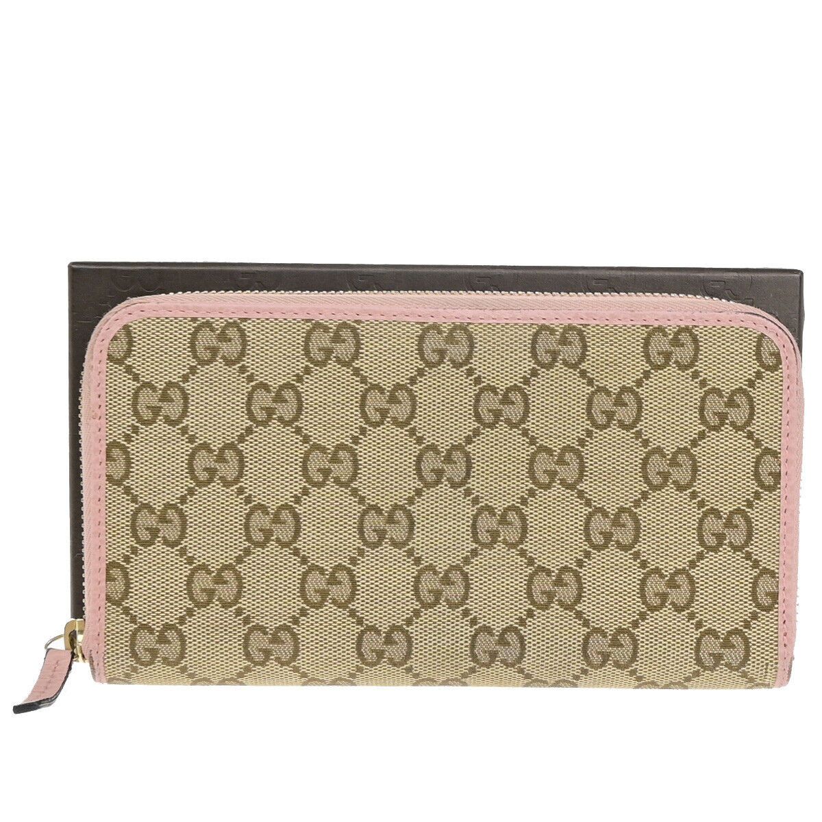 Gucci Zip Around Brown Canvas Wallet (Pre-Owned) Size ONE SIZE - 1 Thumbnail