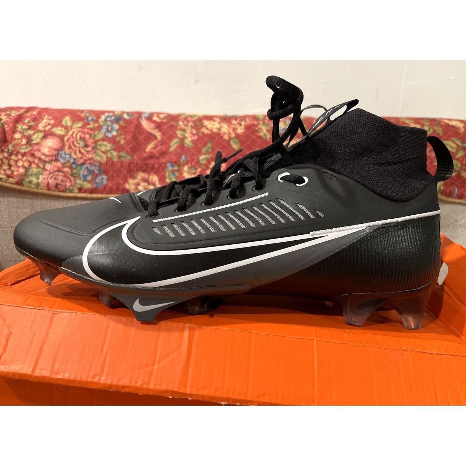 Nike Nike Vapor Edge Pro 360 2 Football Cleats Mens 14 Black White DA5456-010 Size US 13 / EU 46 - 7 Thumbnail