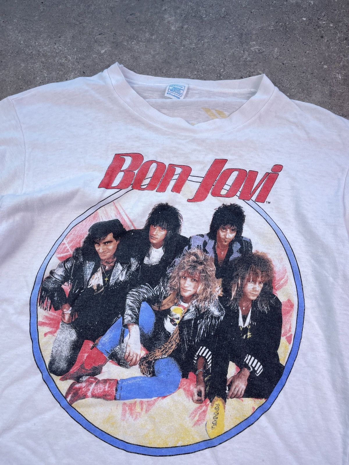 Band Tees Bon Jovi Slippery when wet 87 world tour tee Size US XL / EU 56 / 4 - 3 Thumbnail