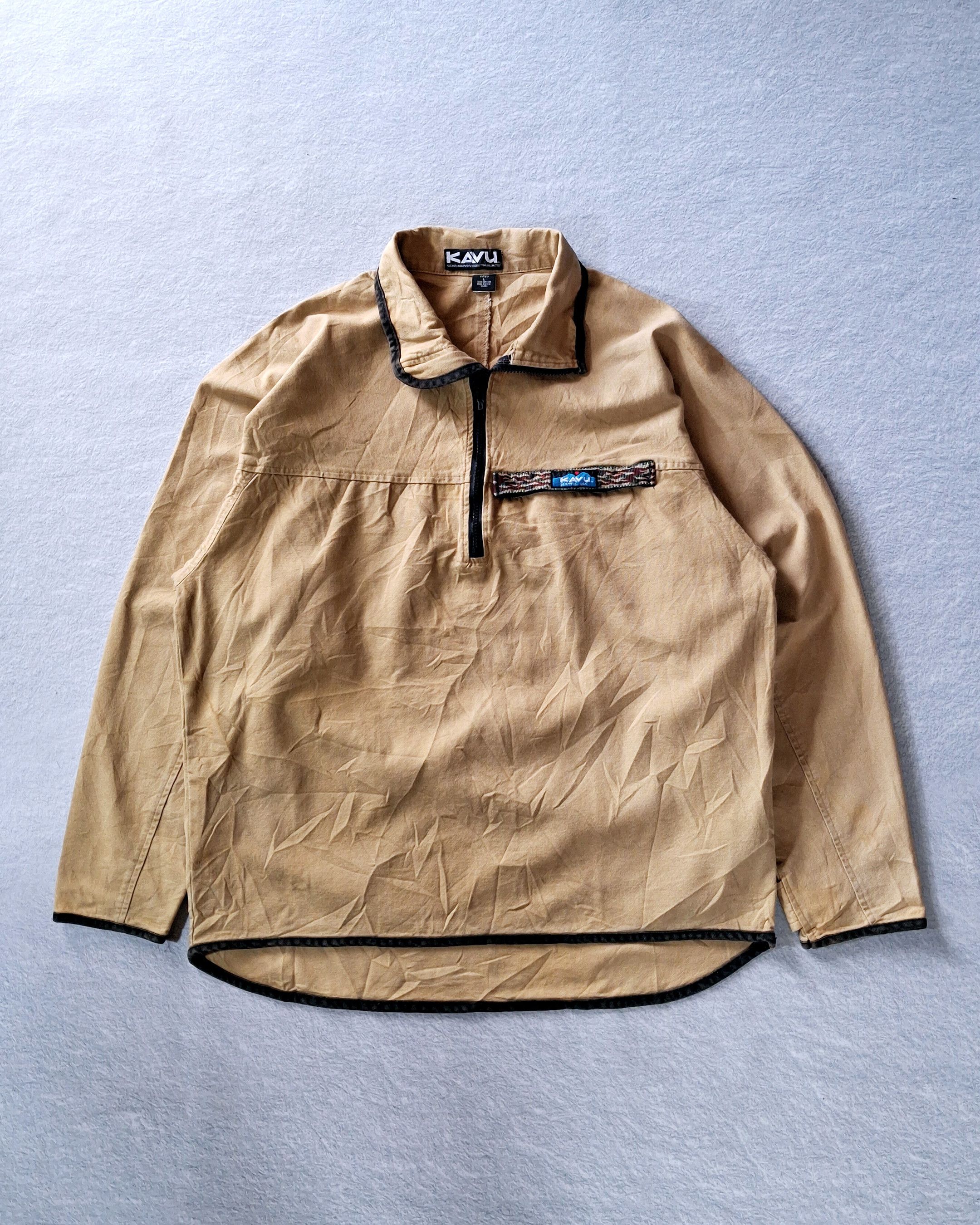 KAVU KAVU LONG SLEEVE HALF ZIP THROWSHIRT MADE IN USA Size US XL / EU 56 / 4 - 1 Thumbnail