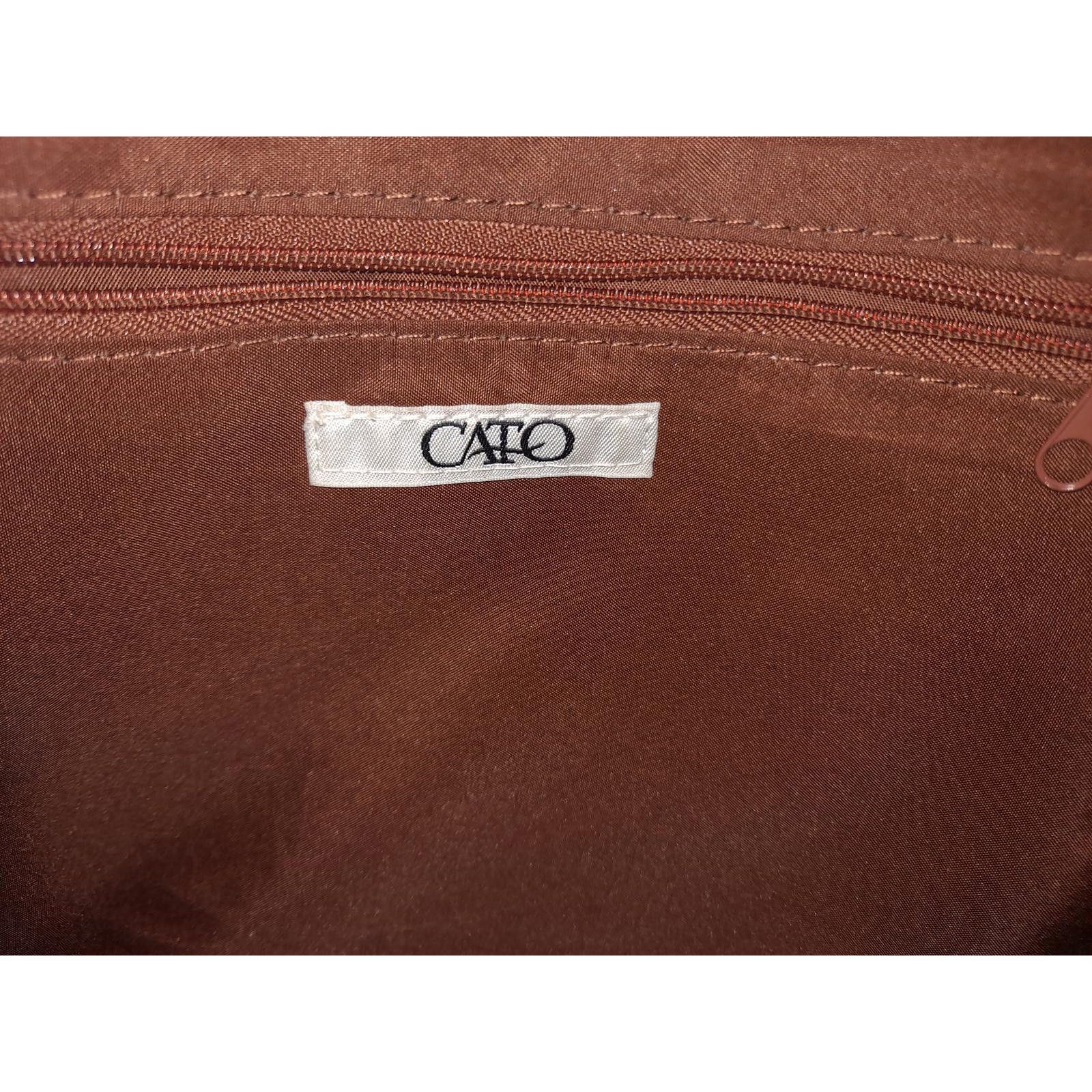 Other Cato Brown with Embossed Floral Design Satchel Shoulder Bag Size ONE SIZE - 6 Thumbnail