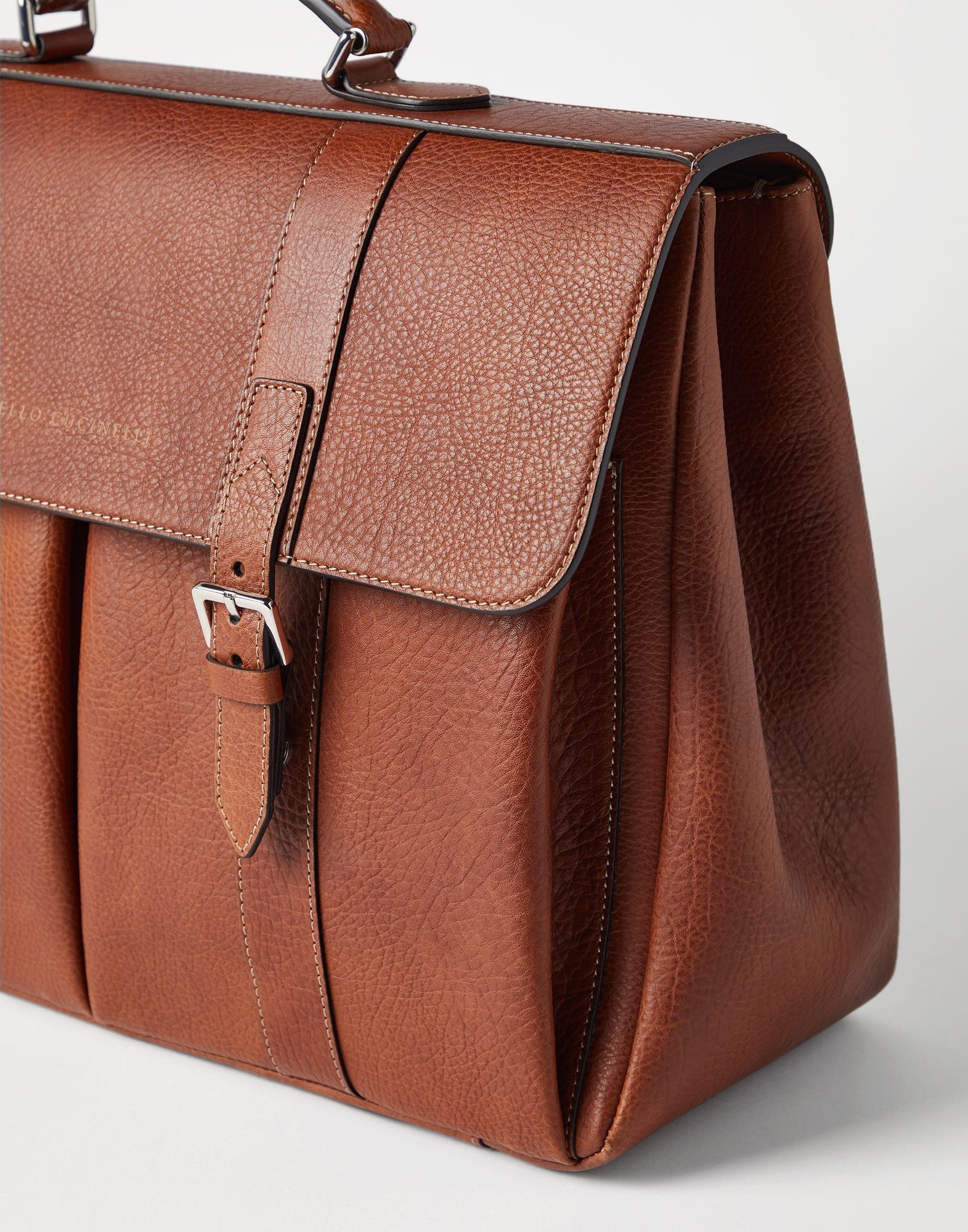 Brunello Cucinelli o1w1db11025 Size: OS/ Leather Handbag in Brown Size ONE SIZE - 4 Thumbnail
