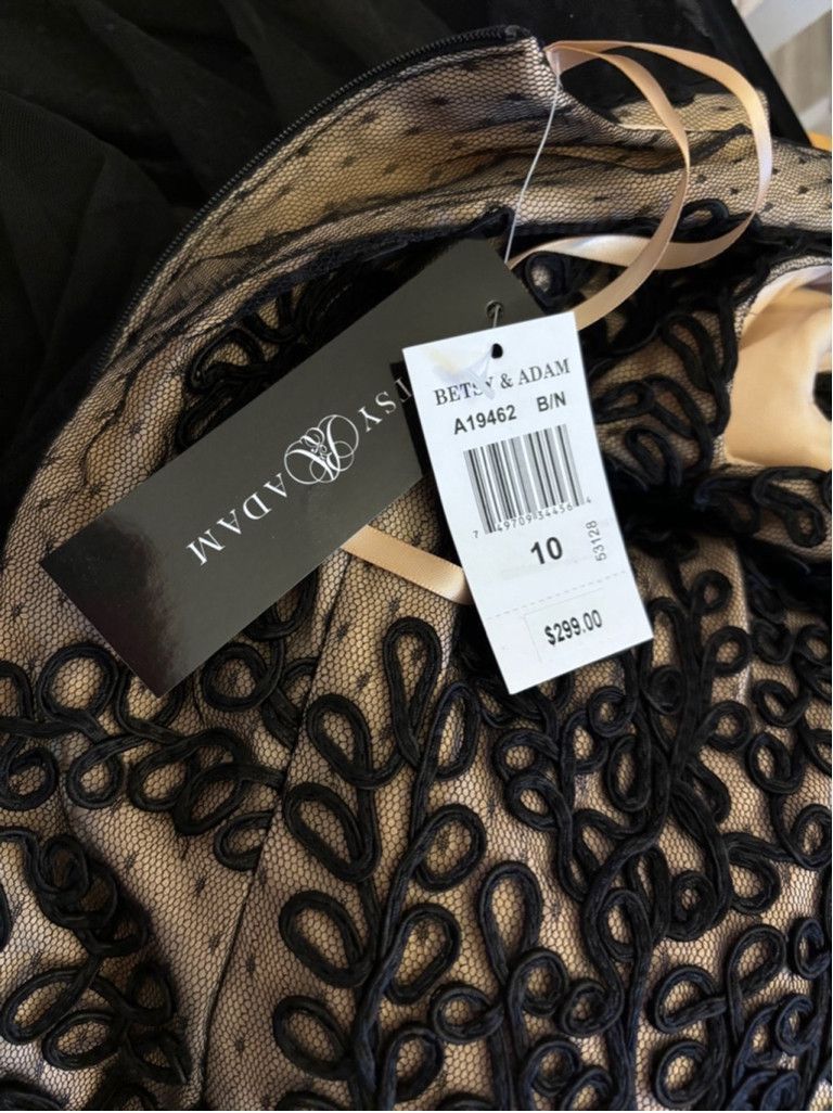 Betsey Johnson Women's Betsy & Adam Black & Beige Dress Size 10 Size L / US 10 / IT 46 - 5 Thumbnail