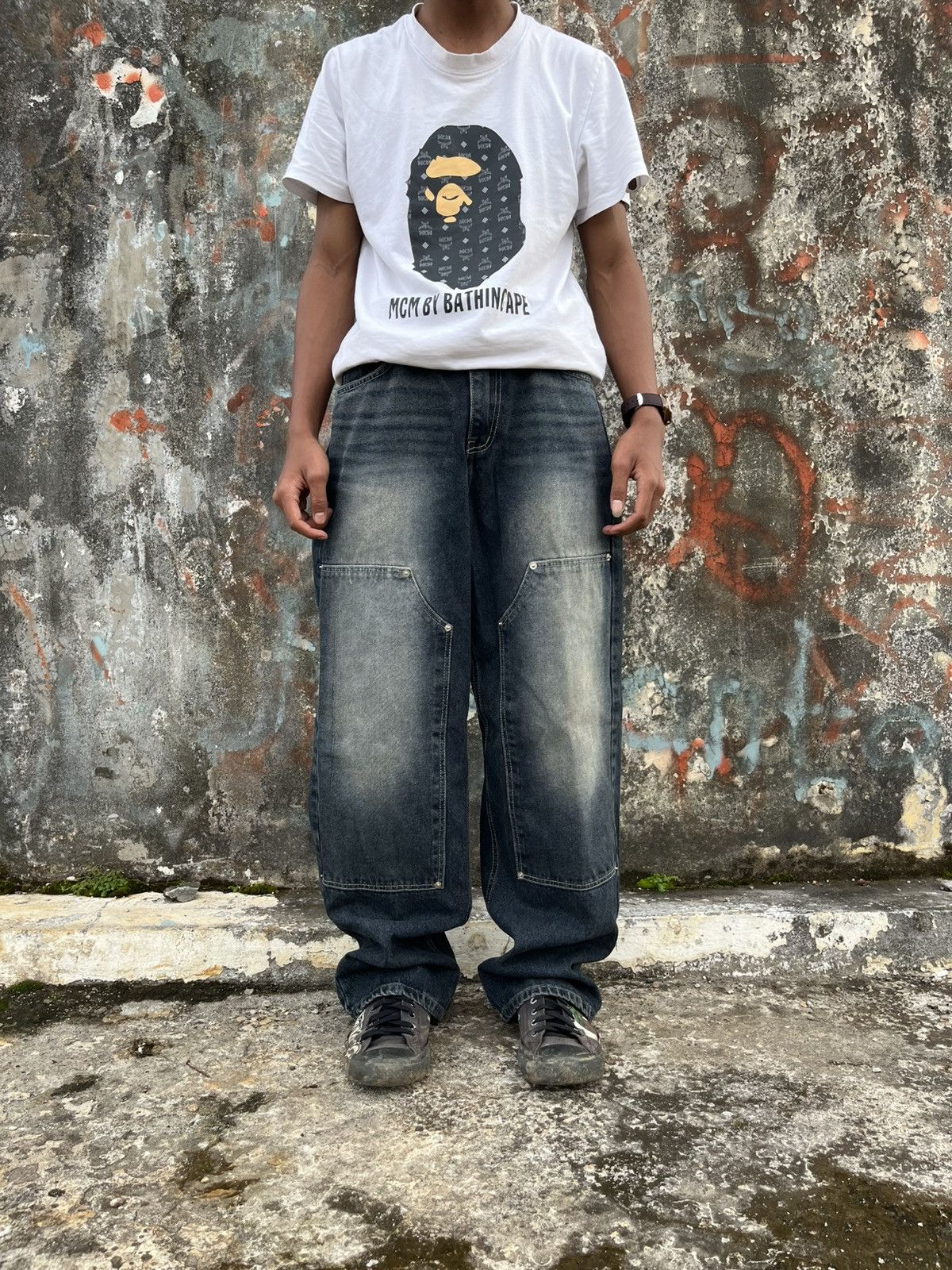 Other Double knee wash jeans Size US 29 - 2 Thumbnail