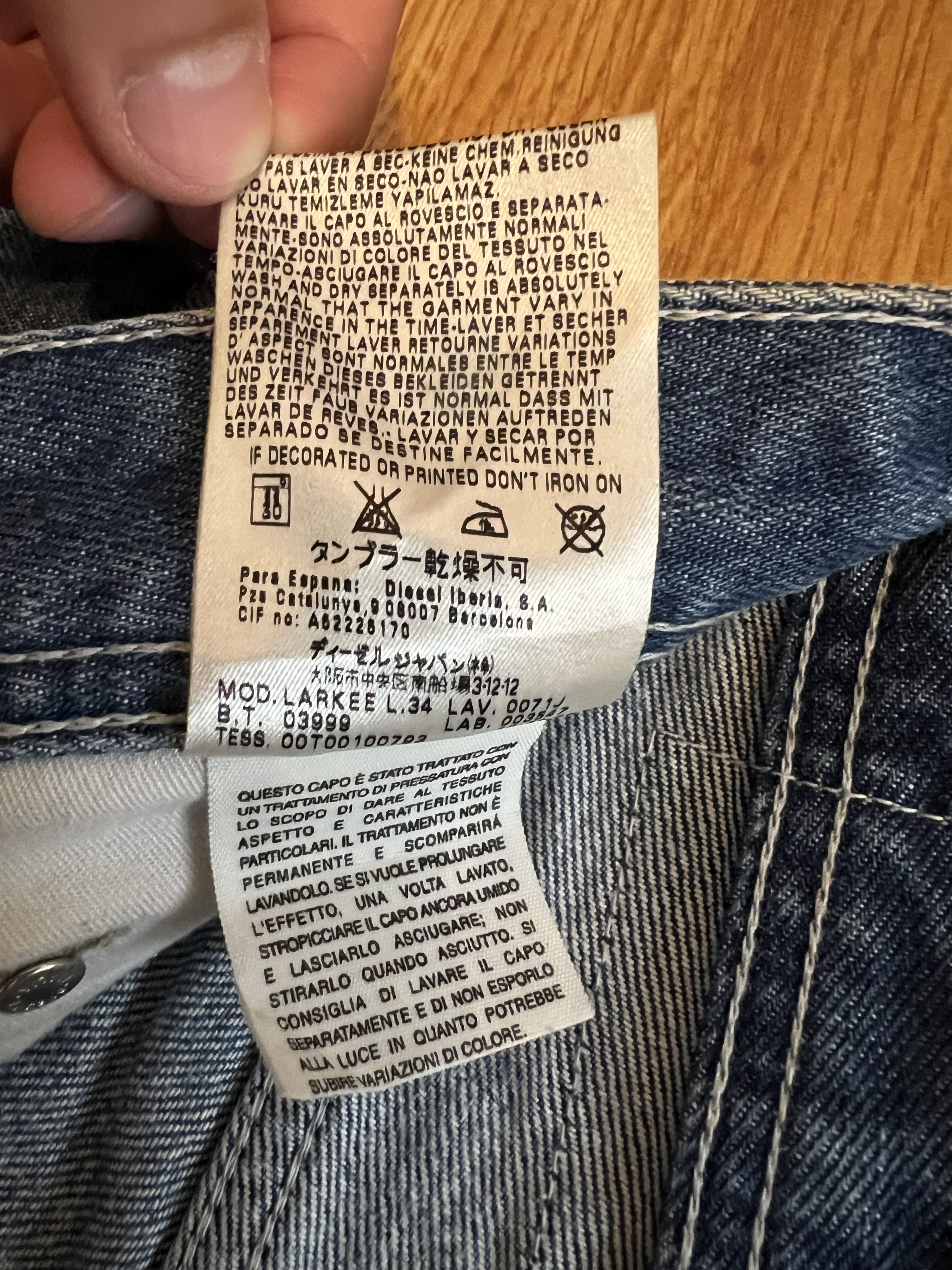 Diesel Diesel Industry Larkee Jeans Size 34 Size US 34 / EU 50 - 11 Thumbnail