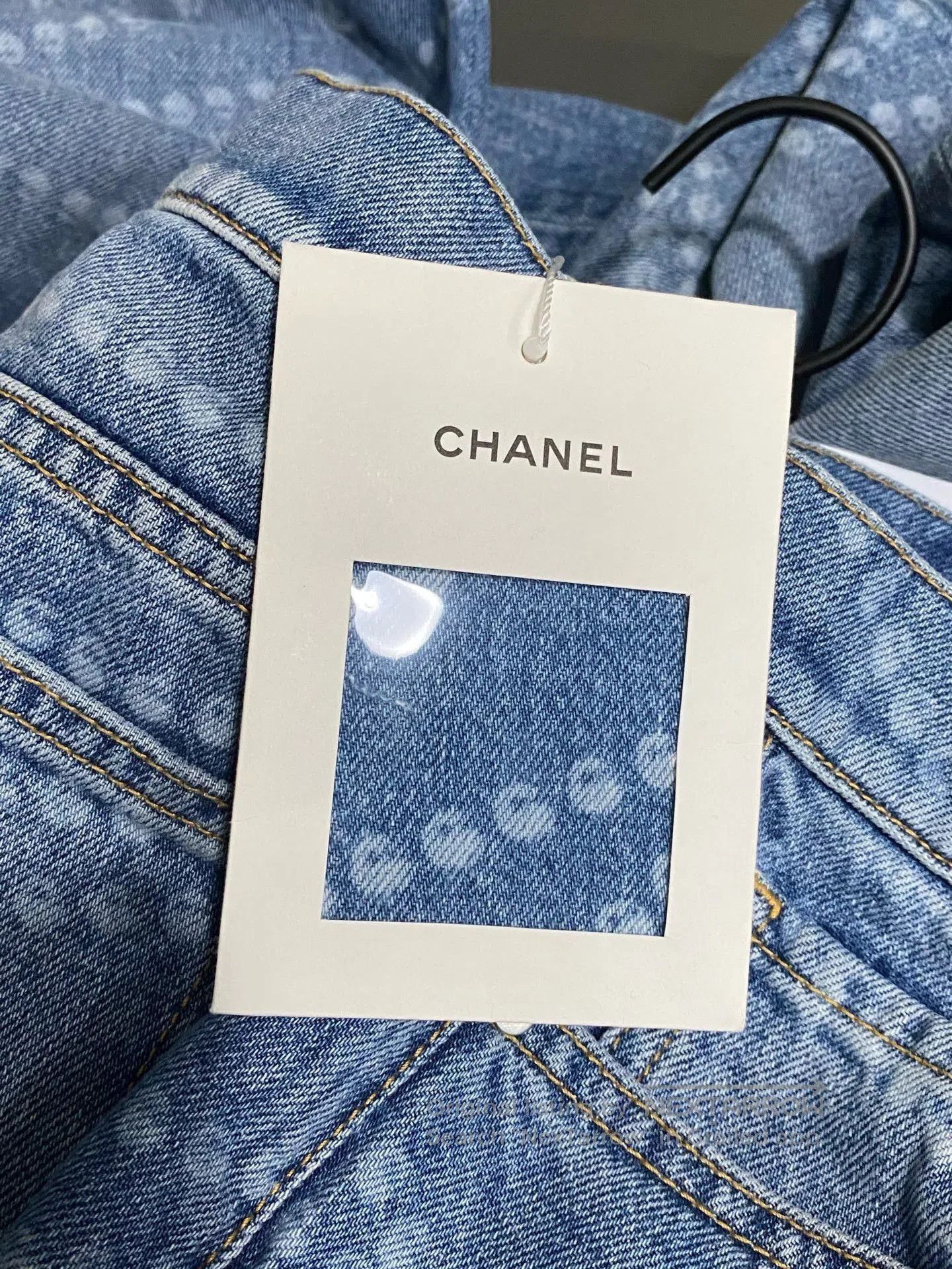 Chanel Chanel Pearl Chain Denim Jeans. Size 37" - 7 Thumbnail