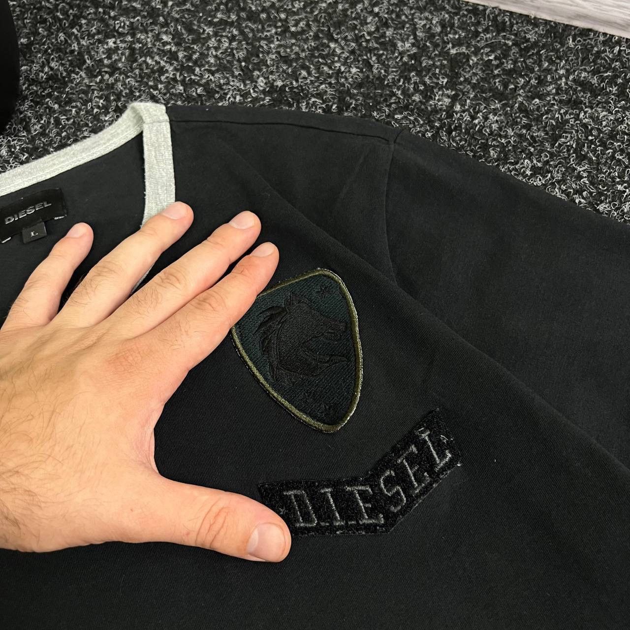 Diesel Diesel t-shirt black tee luxury avant-garde old money Size US L / EU 52-54 / 3 - 5 Thumbnail