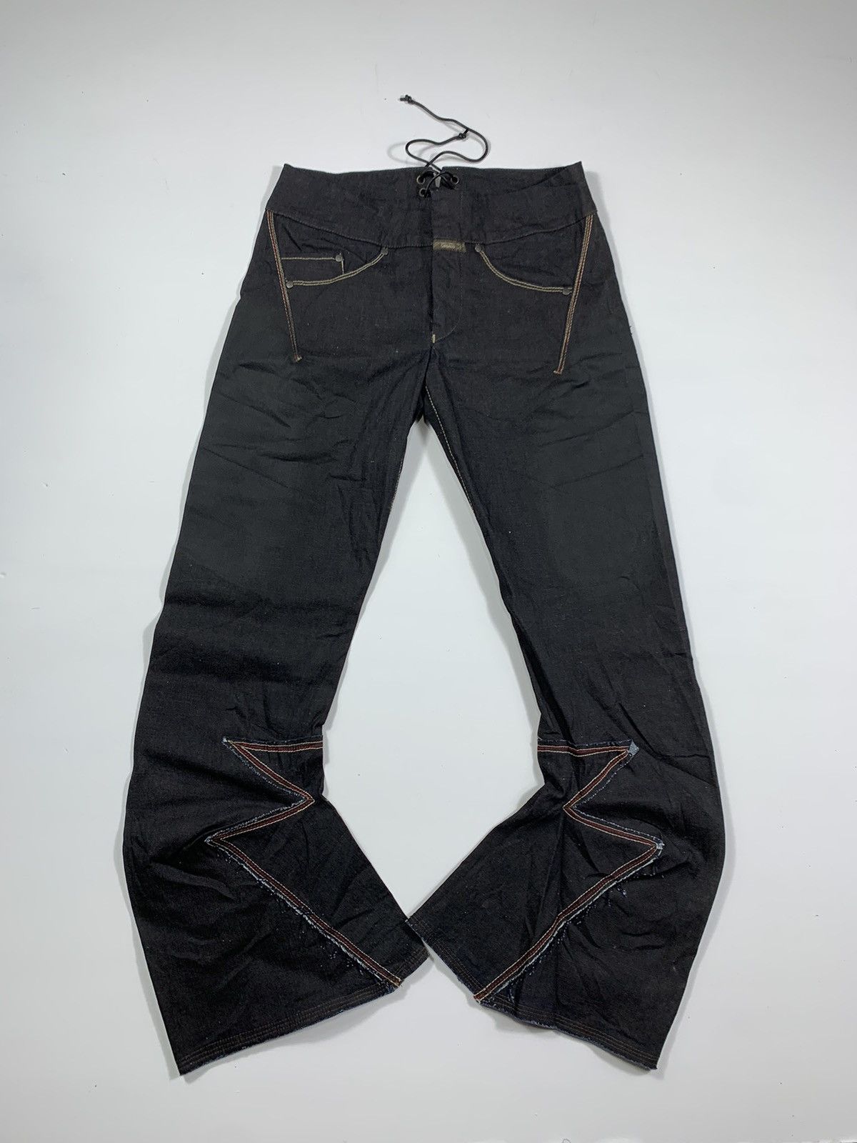 20471120 Crazy Super Flared Vintage MFG Denim Pants Size US 30 / EU 46 - 1 Thumbnail