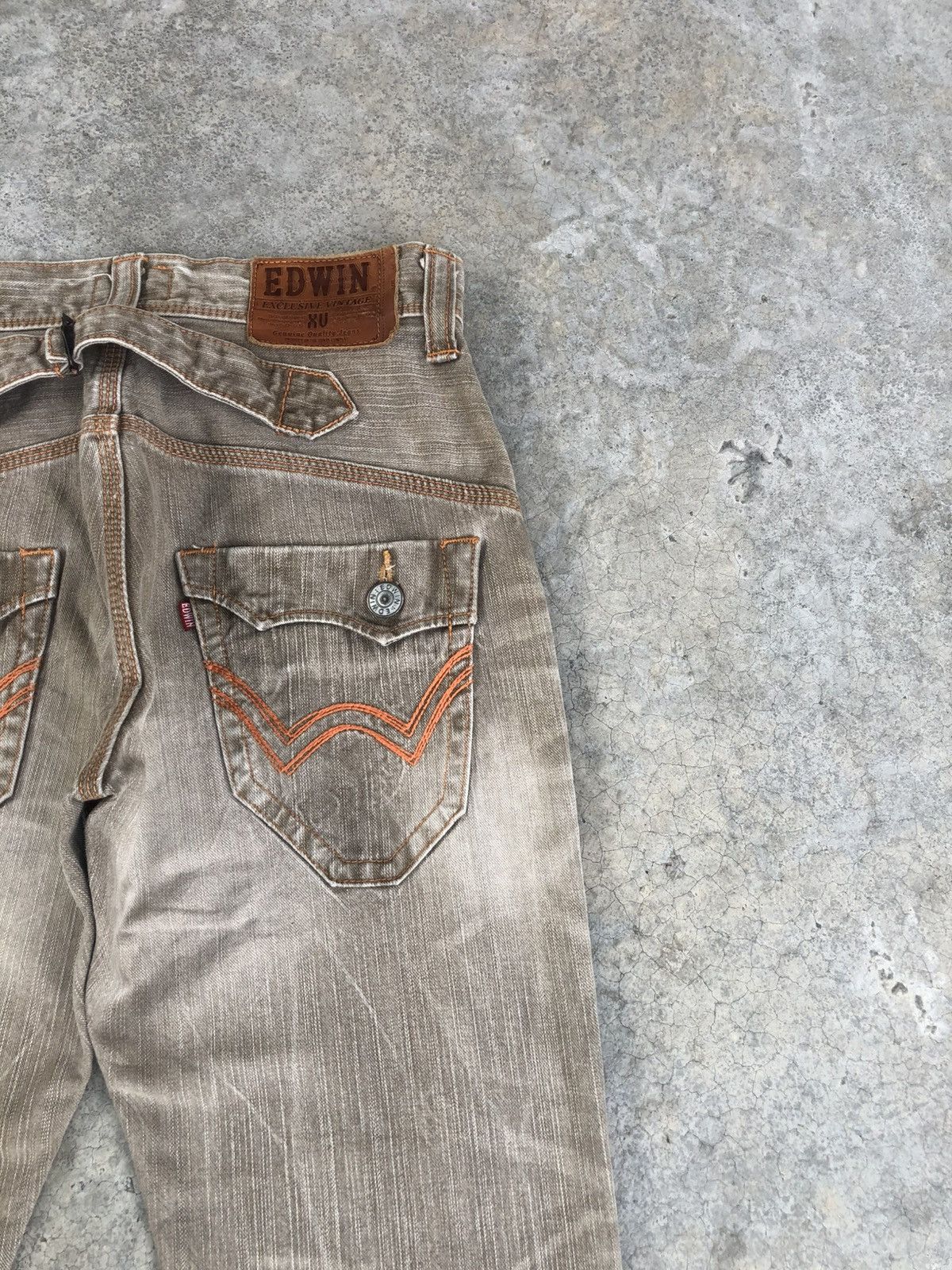 If Six Was Nine Japanese Edwin Flared Jeans Distressed Denim Size US 30 / EU 46 - 10 Thumbnail