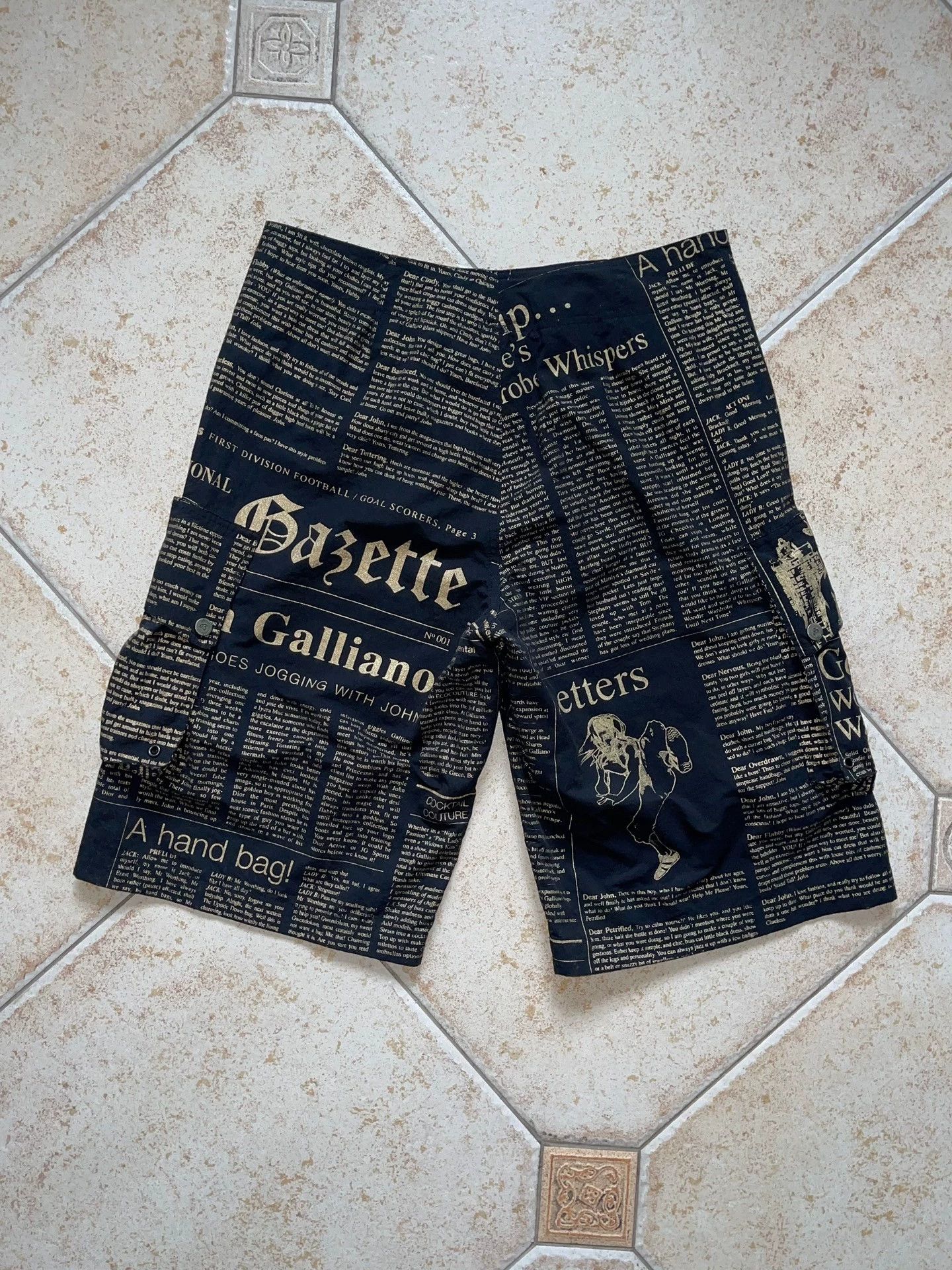 John Galliano John Galliano Vintage Newspaper Print 7/8 Trousers Size US 27 - 2 Thumbnail