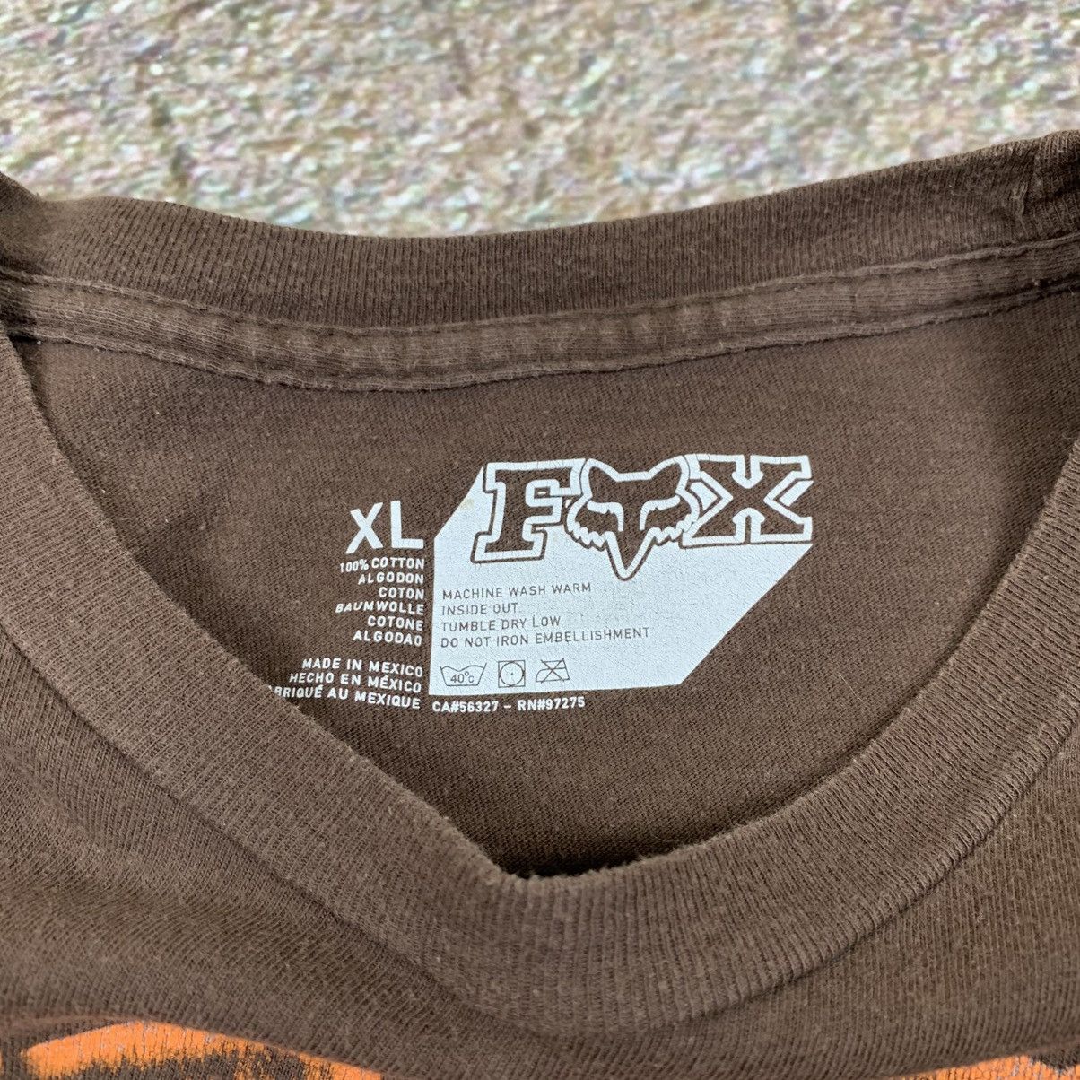 Fox Racing y2k Fox Racing Brown T Shirt Tee Size US XL / EU 56 / 4 - 6 Thumbnail