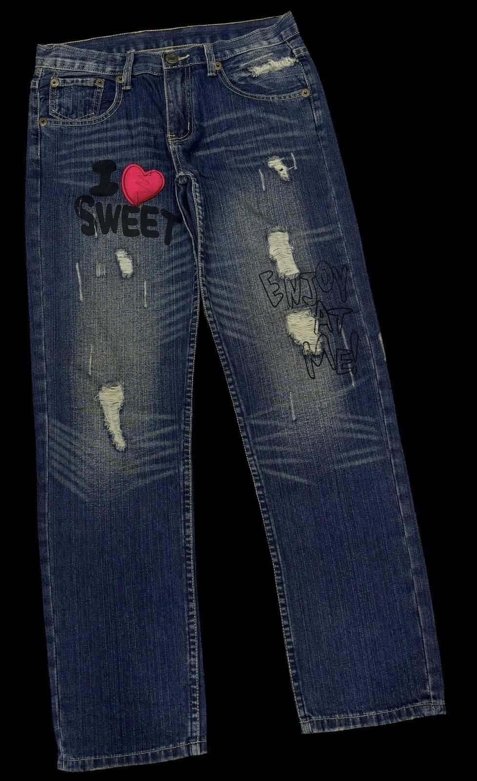 Hysteric Glamour SKY BLUE HYSTERIC GLAMOUR STYLE DISTRESSED DENIM JEANS Size US 30 / EU 46 - 3 Thumbnail