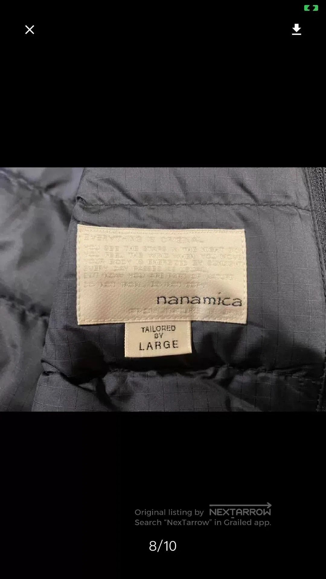 Nanamica Dock Down Jacket Nanamica Indigo Blue. Size US L / EU 52-54 / 3 - 6 Thumbnail