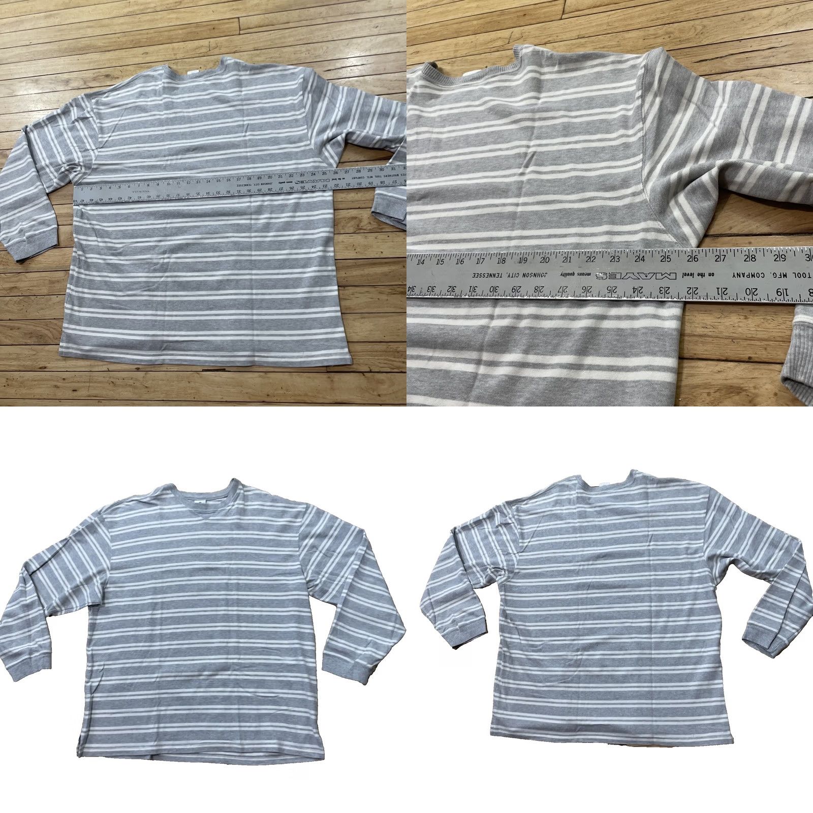 Old Navy VINTAGE OLD NAVY Striped Crew Neck Sweater Mens 2XL Gray White Preppy Casual Knit Pullover Short description Size US XXL / EU 58 / 5 - 8 Thumbnail