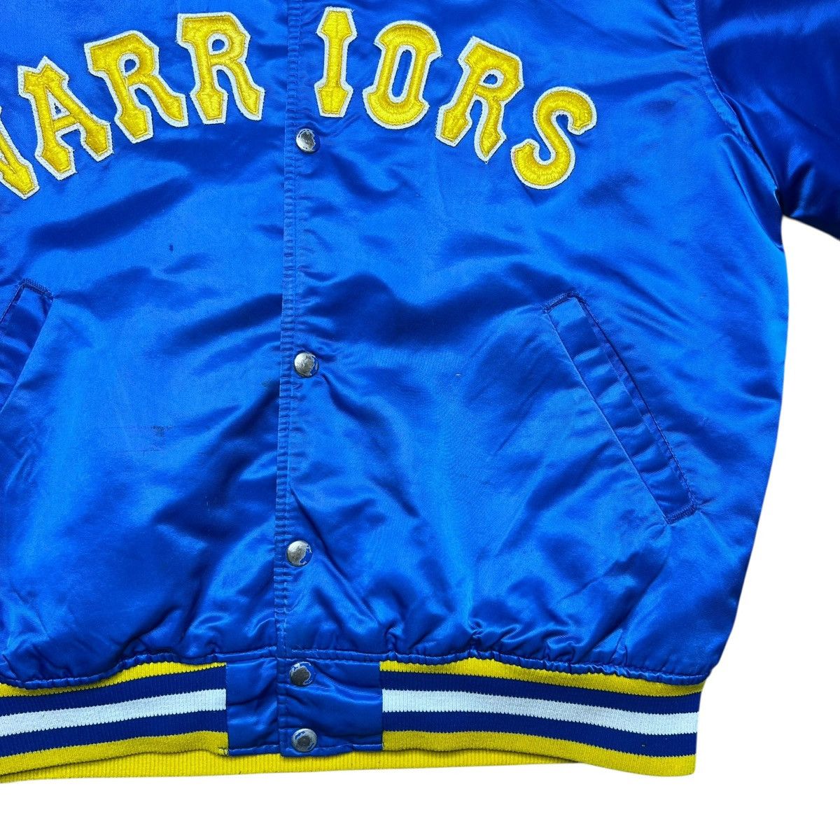 Starter 1980s NBA Golden State Warriors Starter Satin Bomber Jacket Size US L / EU 52-54 / 3 - 13 Thumbnail