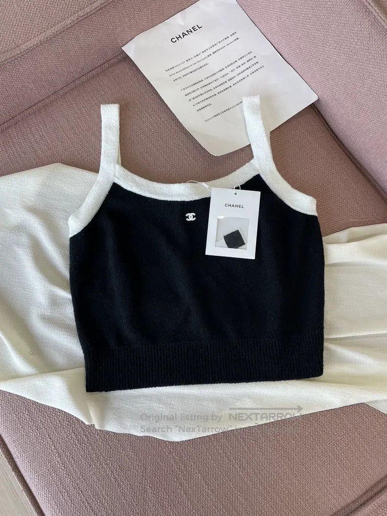Chanel Chanel Black and white double C suspenders Size S / US 4 / IT 40 - 1 Thumbnail