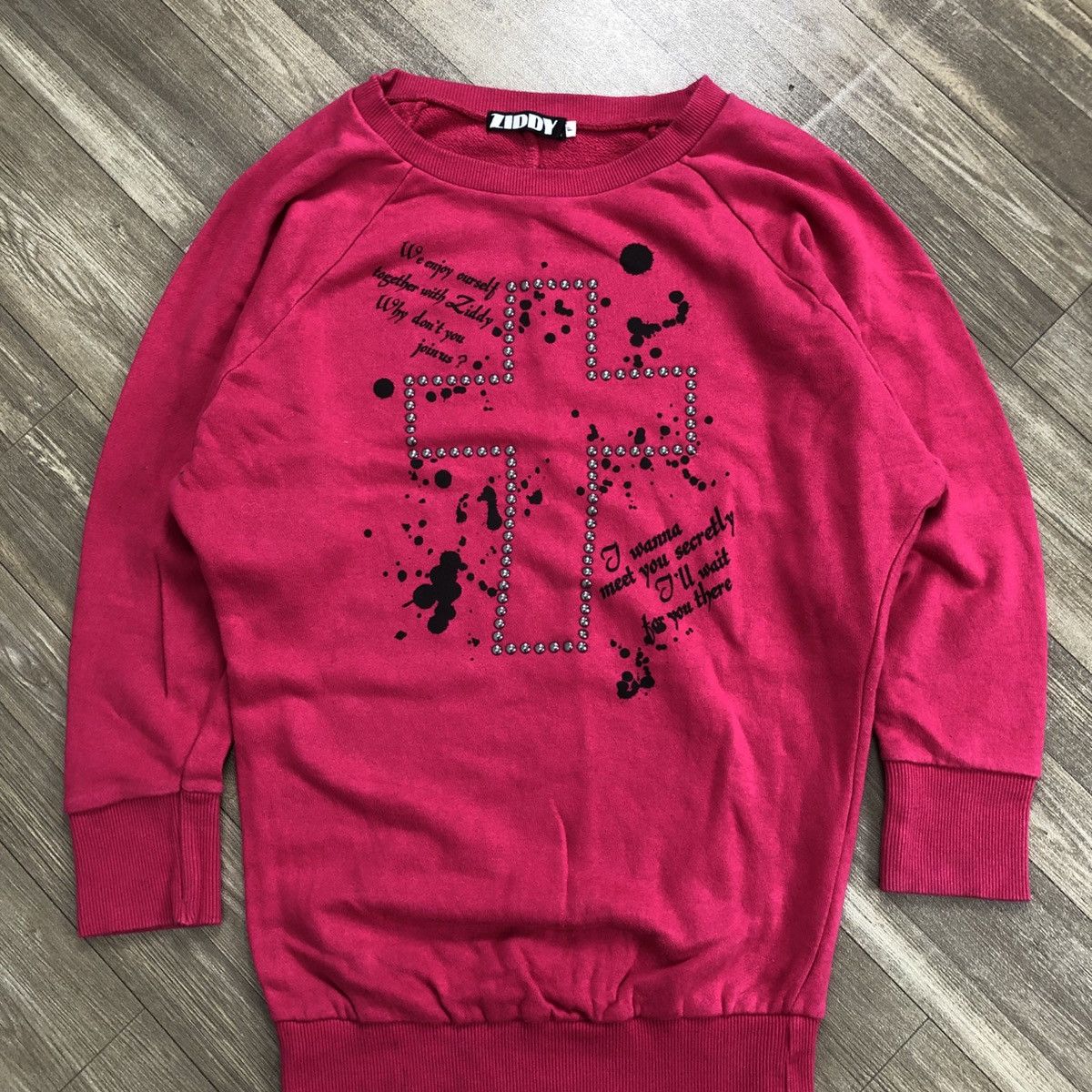 If Six Was Nine × Japanese Brand × Seditionaries 2000s Ziddy Poem Cross Goa Lgb Longline Sweatshirt Size US M / EU 48-50 / 2 - 2 Thumbnail