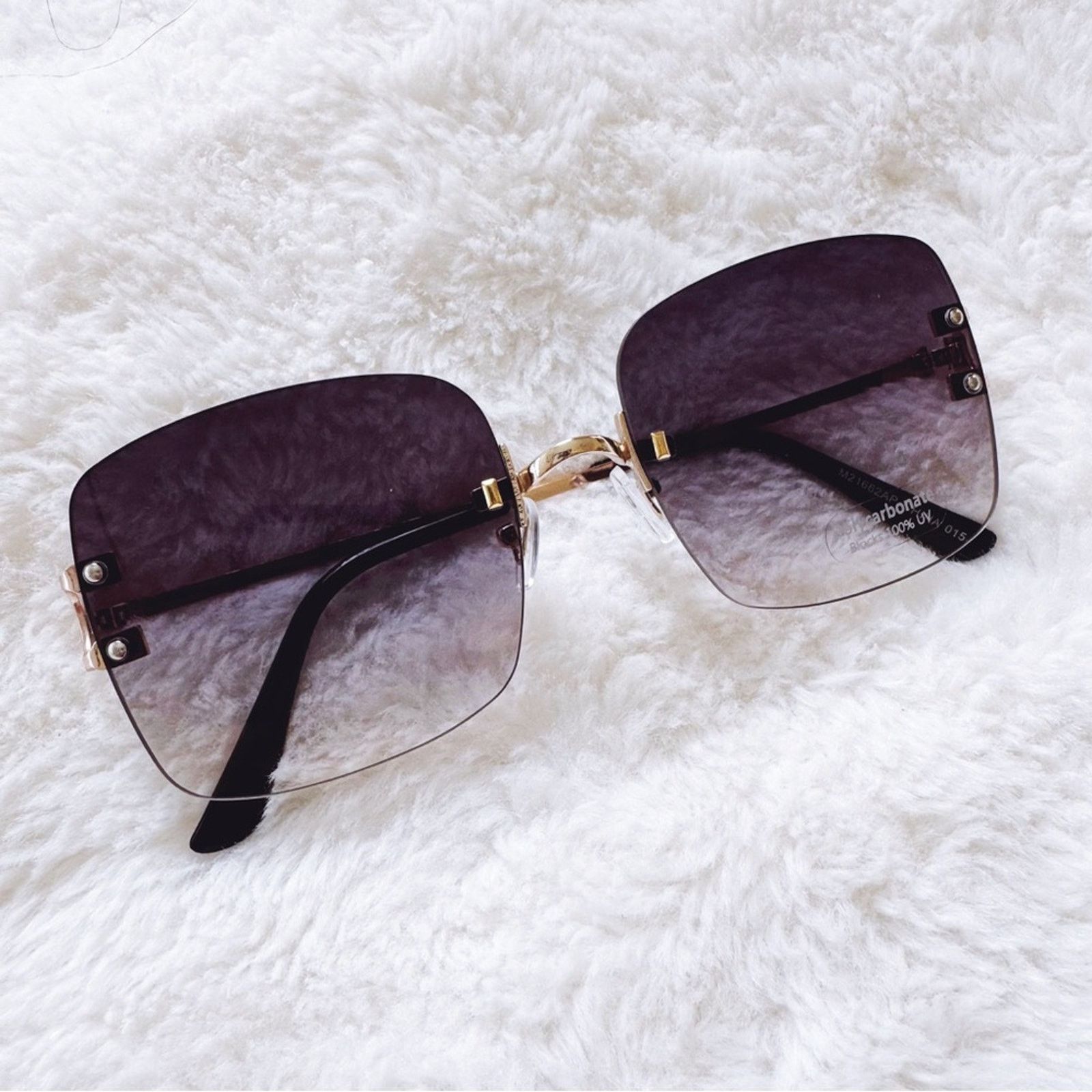 Other Laurel Clear Black Rimless Sleek Sunglasses Size ONE SIZE - 3 Thumbnail