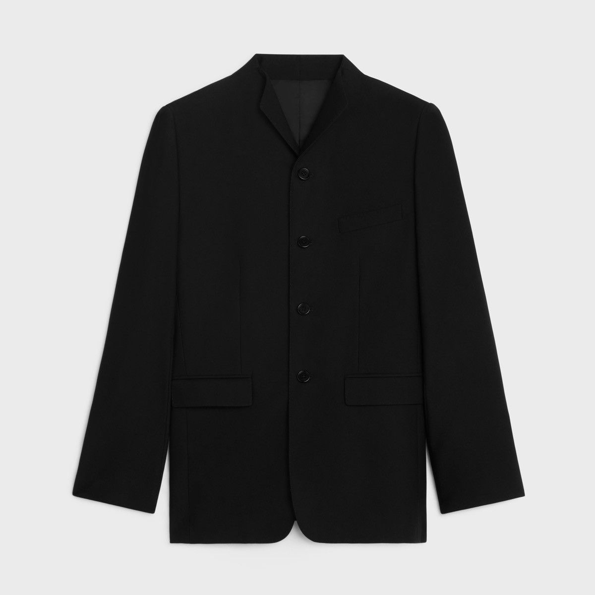 Celine RARE - FW24 Wing Collar Diagonal Wool Jacket 54 Size 54R - 2 Thumbnail
