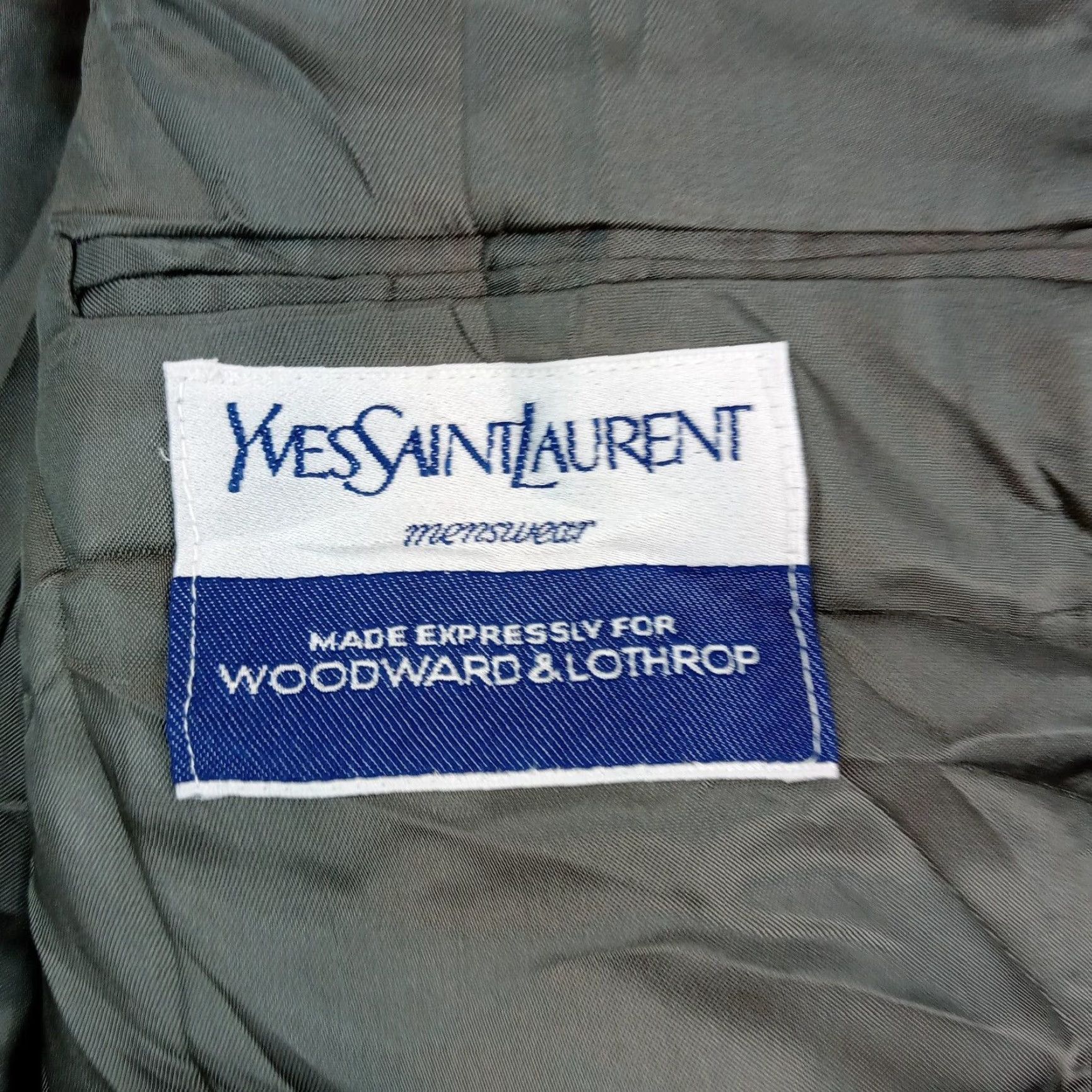 Yves Saint Laurent Yves Saint Laurent Blue Gray Tweed Blazer Mens 40 Regular Single Breasted Business Jacket Size 40R - 6 Thumbnail