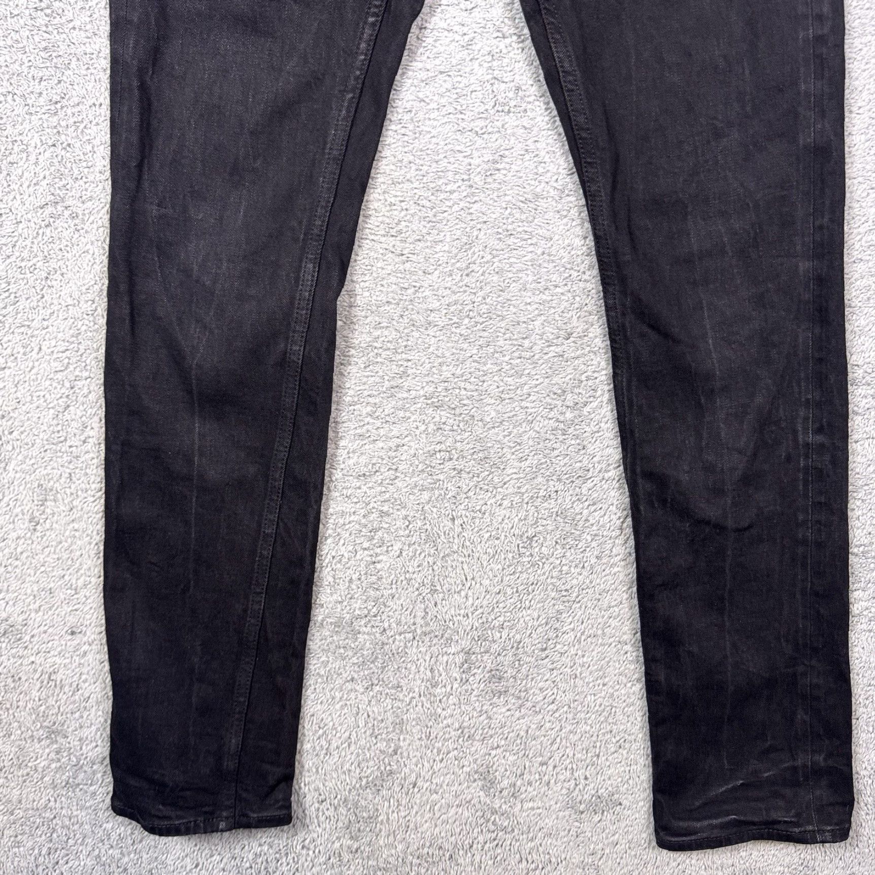 The Unbranded Brand Unbranded Jeans Mens 30x32 Raw Selvedge Skinny 11oz Stretch UB144 - Denim Regular 5-Pocket Black Cotton jeans Mens UB144 Size US 30 / EU 46 - 2 Thumbnail