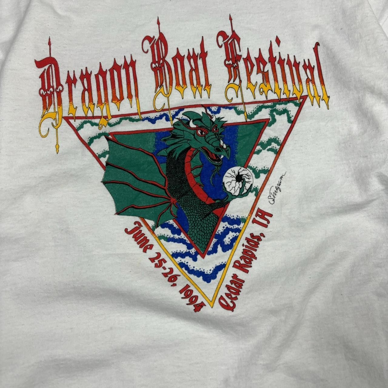 Fruit Of The Loom × Japanese Brand × Vintage Vintage y2k 90s affliction drip boxy dragon t-shirt Size US L / EU 52-54 / 3 - 7 Thumbnail