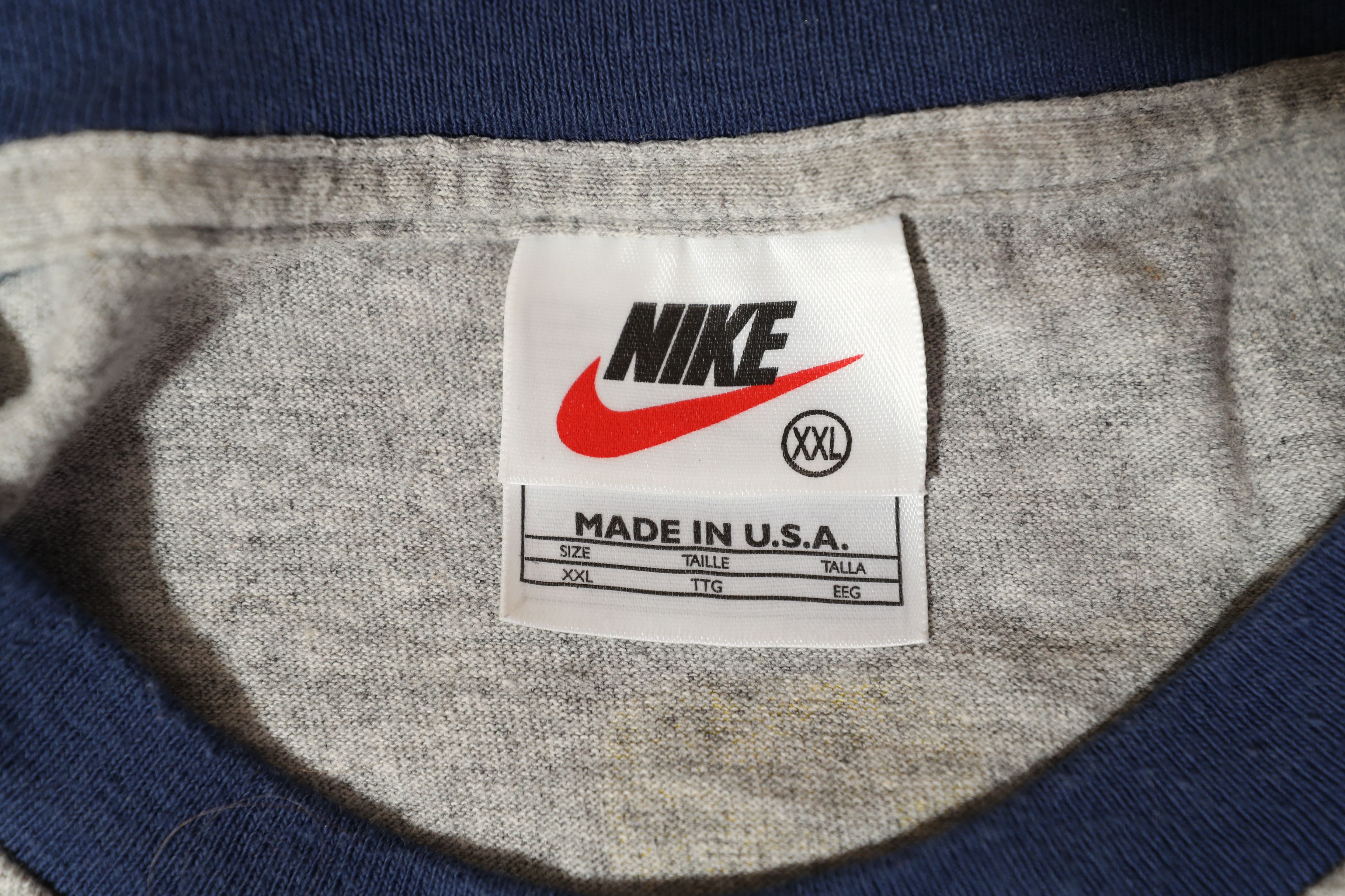 Nike Nike Y2K 90s Nike Grey Ringer Tee (XXL) Size US XXL / EU 58 / 5 - 7 Thumbnail