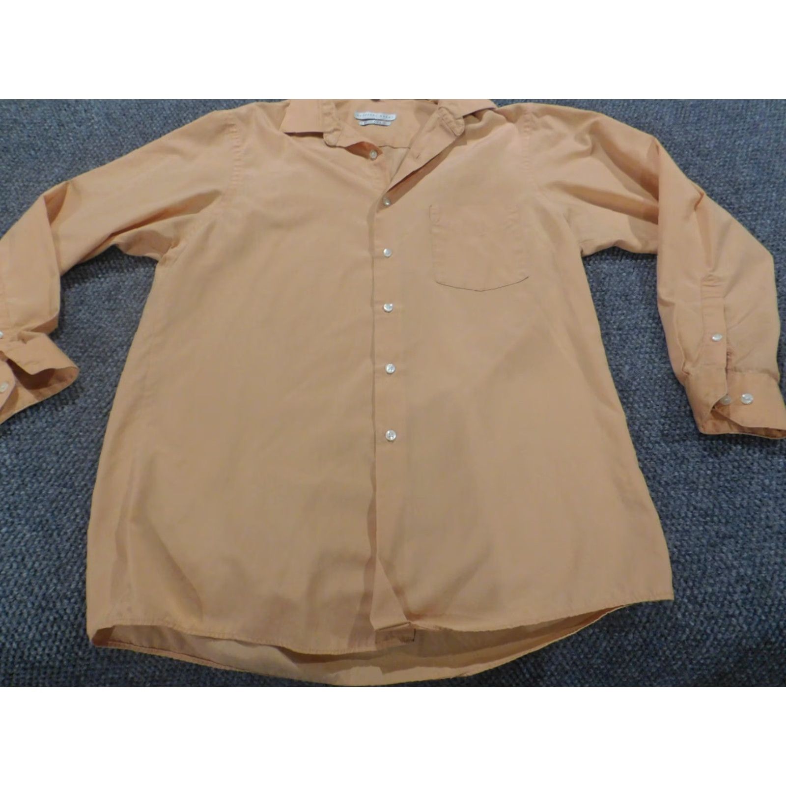 Geoffrey Beene Geofrey Beene Mens Shirt 15.5 peach button down wrinkle free Set? Size US L / EU 52-54 / 3 - 2 Thumbnail