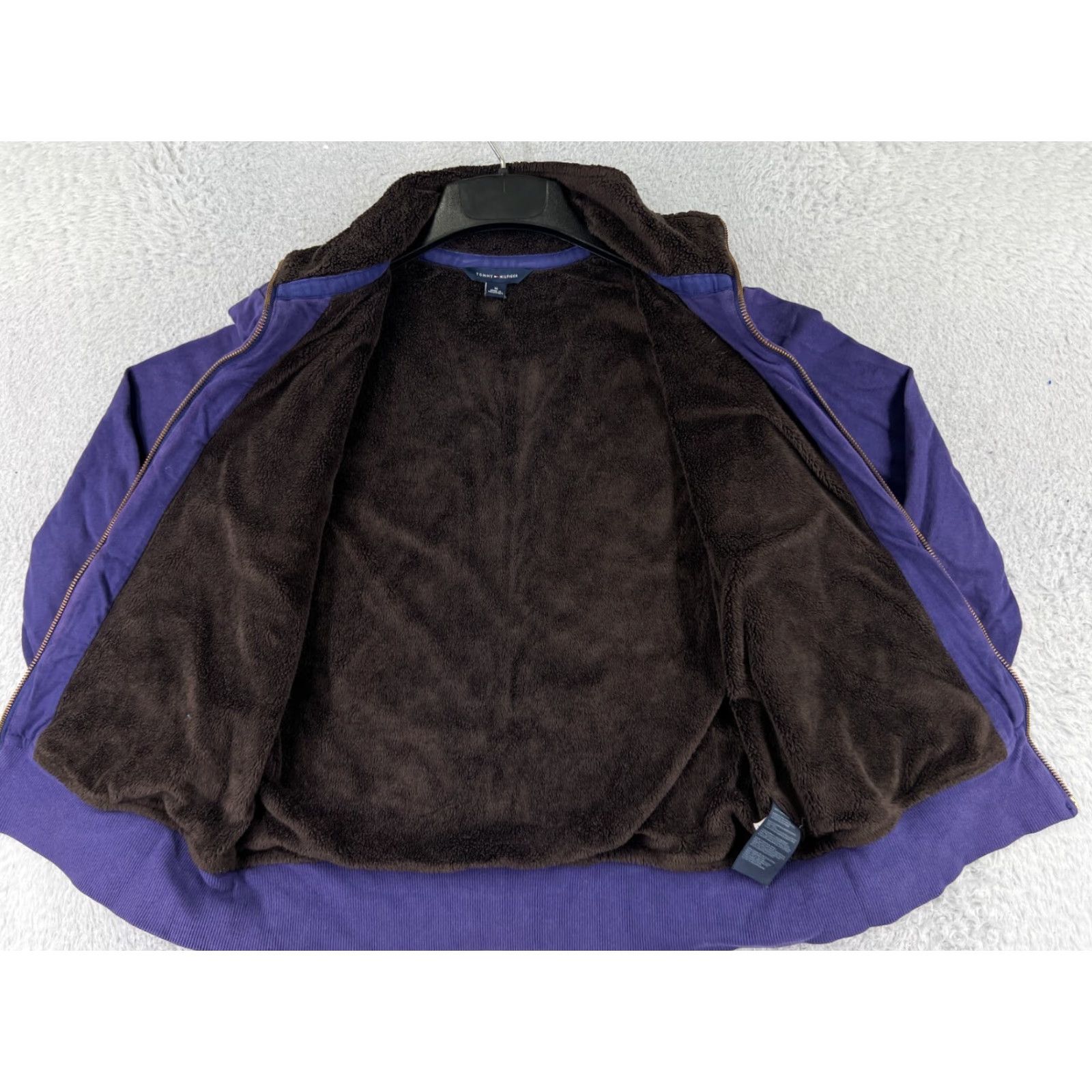 Tommy Hilfiger Tommy Hilfiger Jacket Women Medium Purple Zip Fleece Mock Neck Cozy Casual Size M / US 6-8 / IT 42-44 - 3 Thumbnail