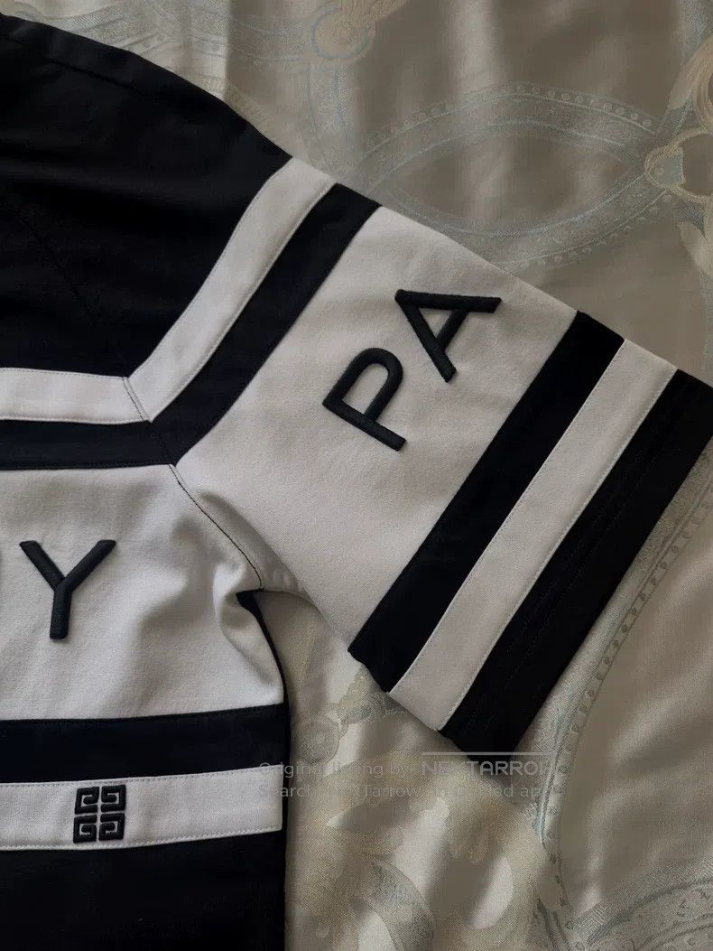 Givenchy Givenchy Black and White Patched Full Embroidered T-Shirt, Size US L / EU 52-54 / 3 - 5 Thumbnail