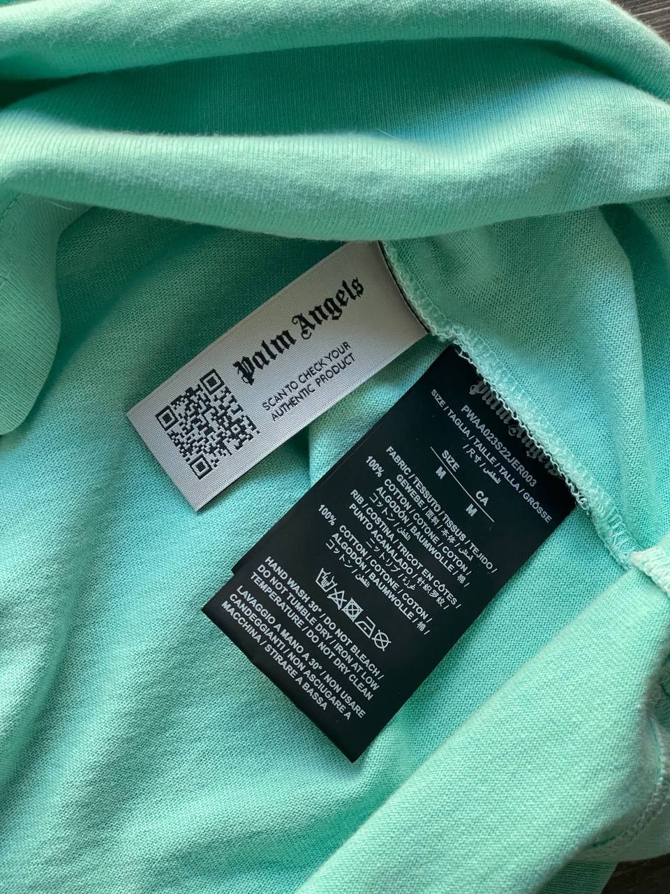 Palm Angels Palm Angels Turquoise Classic Back Logo Oversize Blue Tee Size US M / EU 48-50 / 2 - 8 Thumbnail