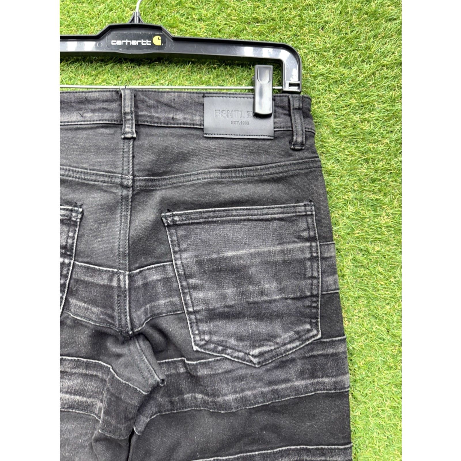 Denime H.Esntls Jeans Slim Jeans 28 Black Denim Skinny Ripped Grunge 28x34 Mens Size US 28 / EU 44 - 4 Thumbnail
