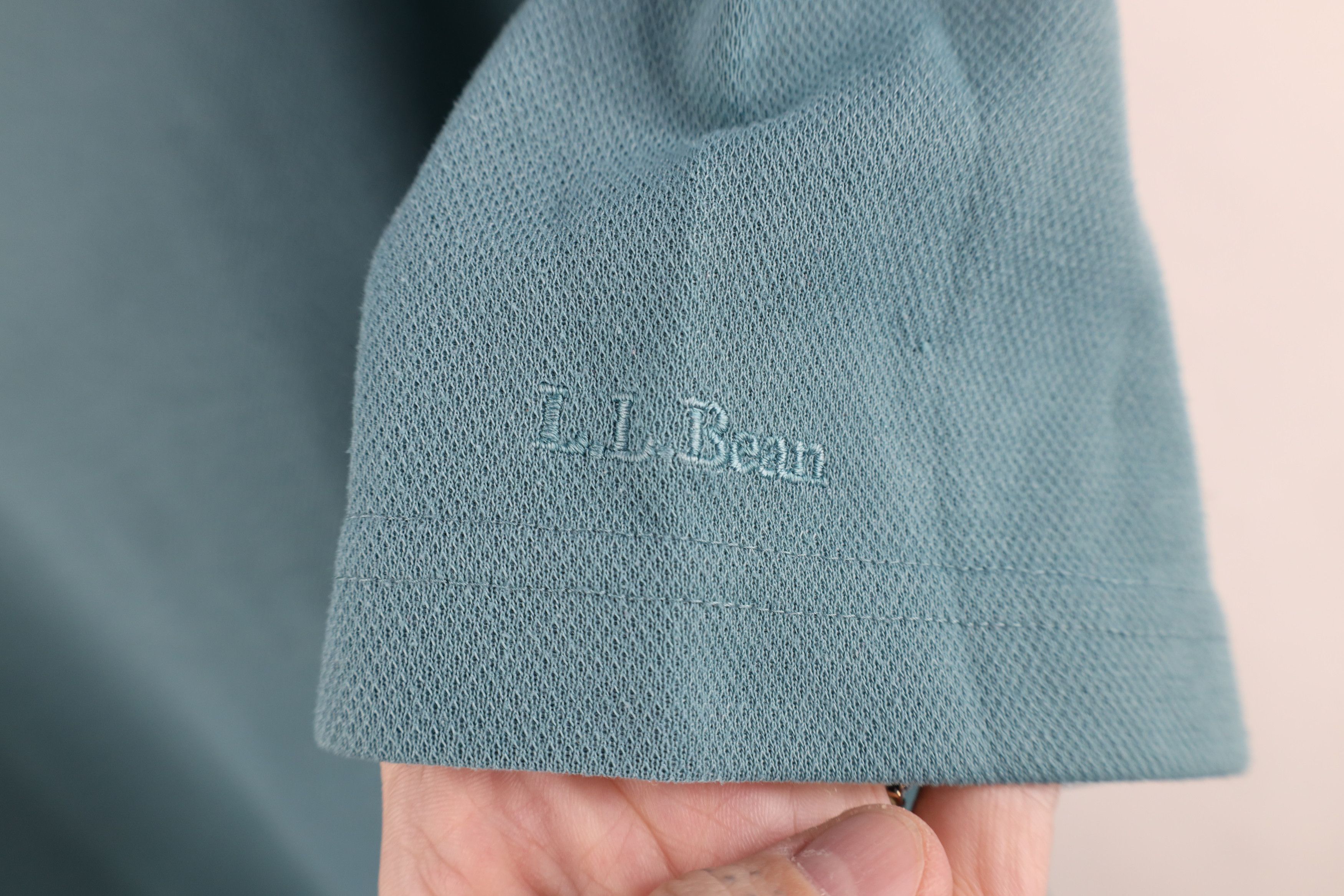 L.L. Bean Vintage 90s LL Bean Spell Out Thermal Waffle Knit T-Shirt Size US XL / EU 56 / 4 - 4 Thumbnail