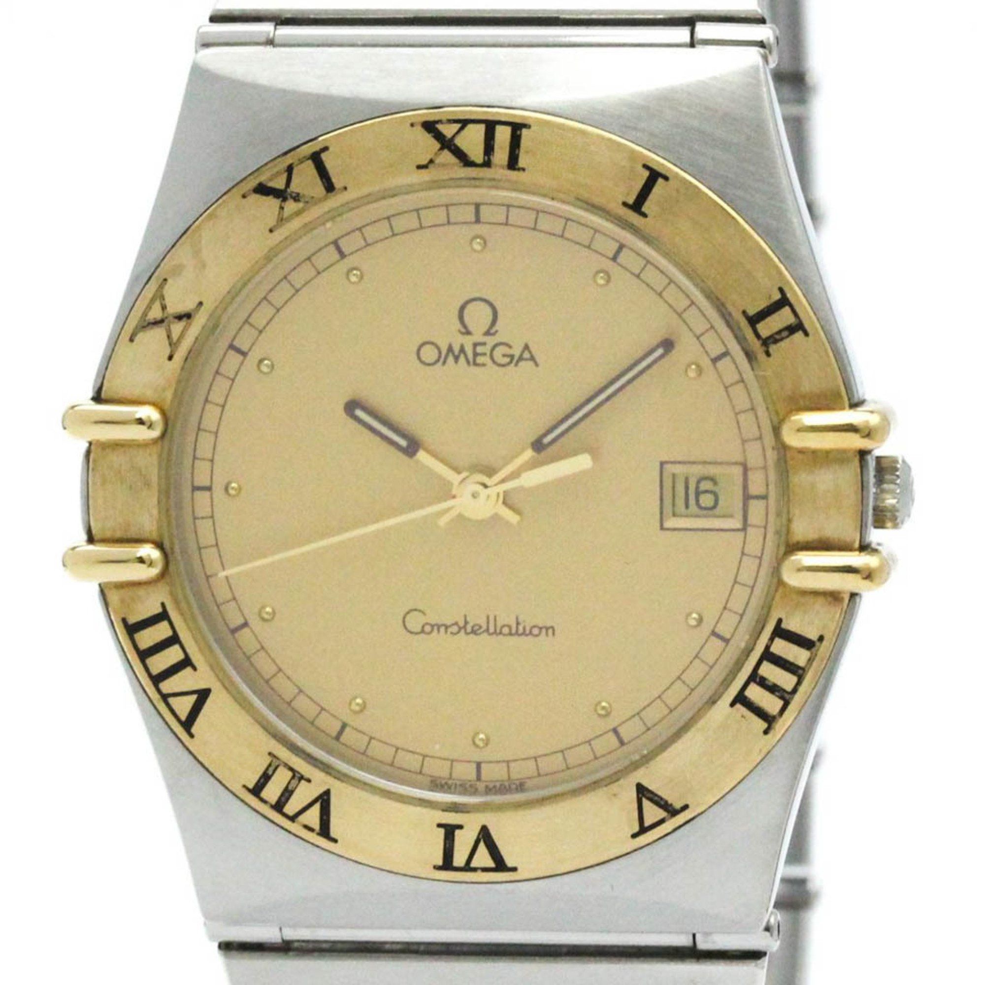Omega Polished OMEGA Constellation 18K Gold Steel Quartz Mens Watch 1410.10 BF581261 Size ONE SIZE - 1 Thumbnail