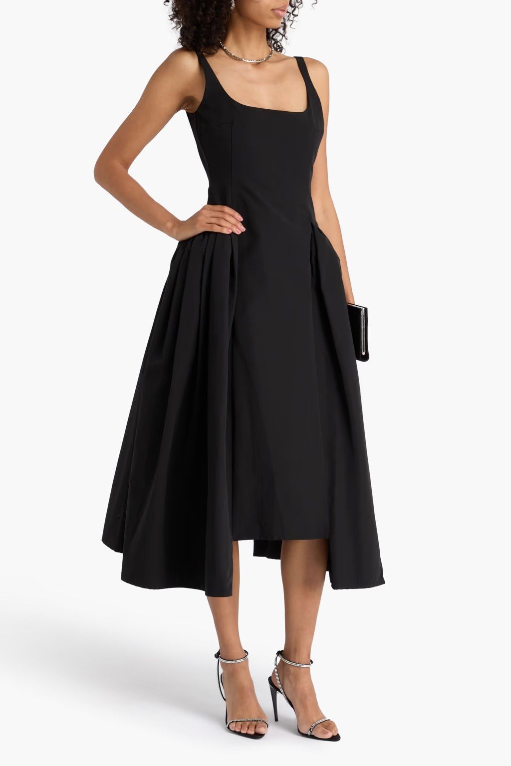 16Arlington o1mle1125 Vezile Midi Dress in Black Size XS / US 0-2 / IT 36-38 - 2 Thumbnail