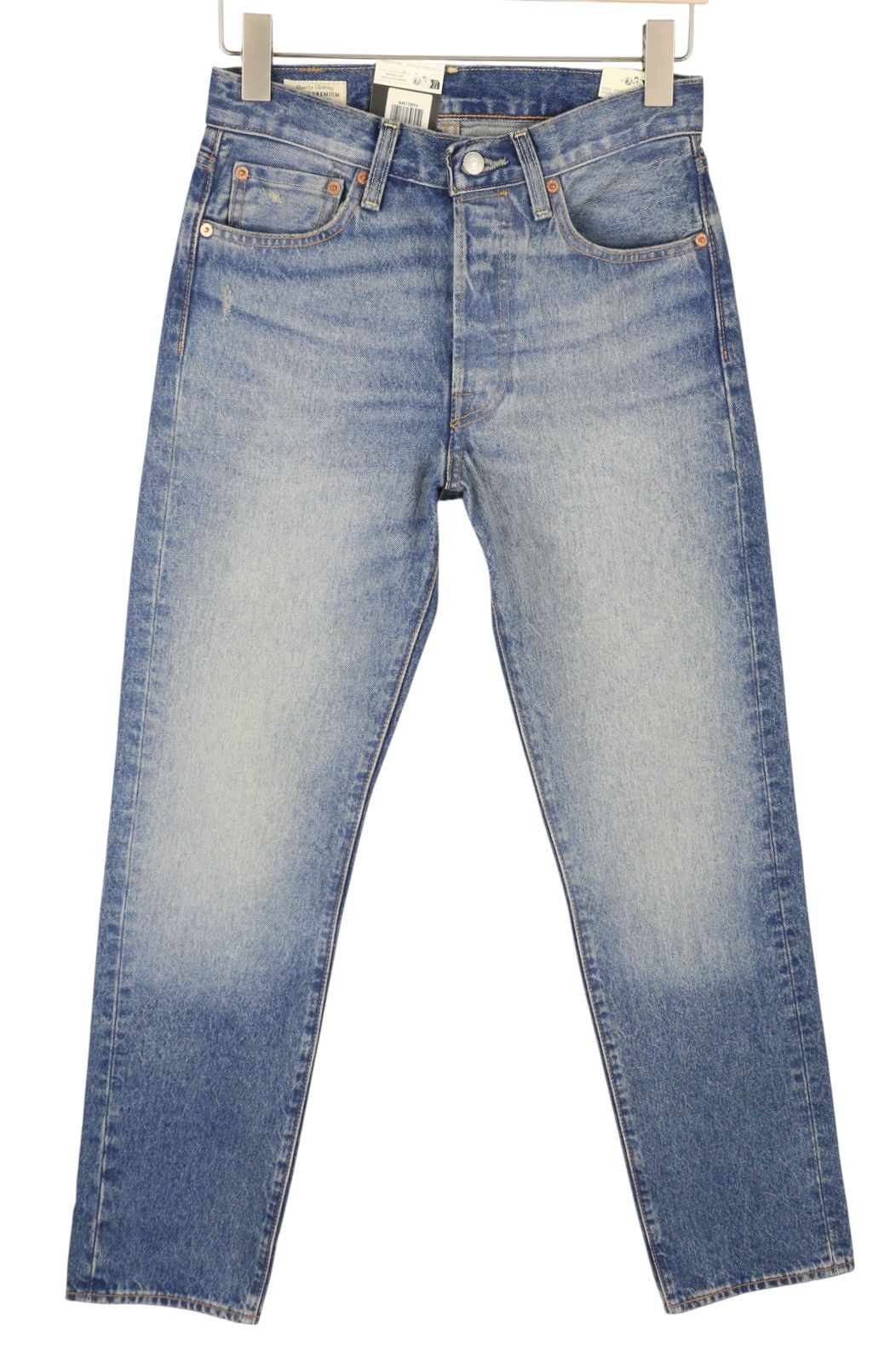 501 W29/L32 Big E Straight Distress Faded Blue 87090
