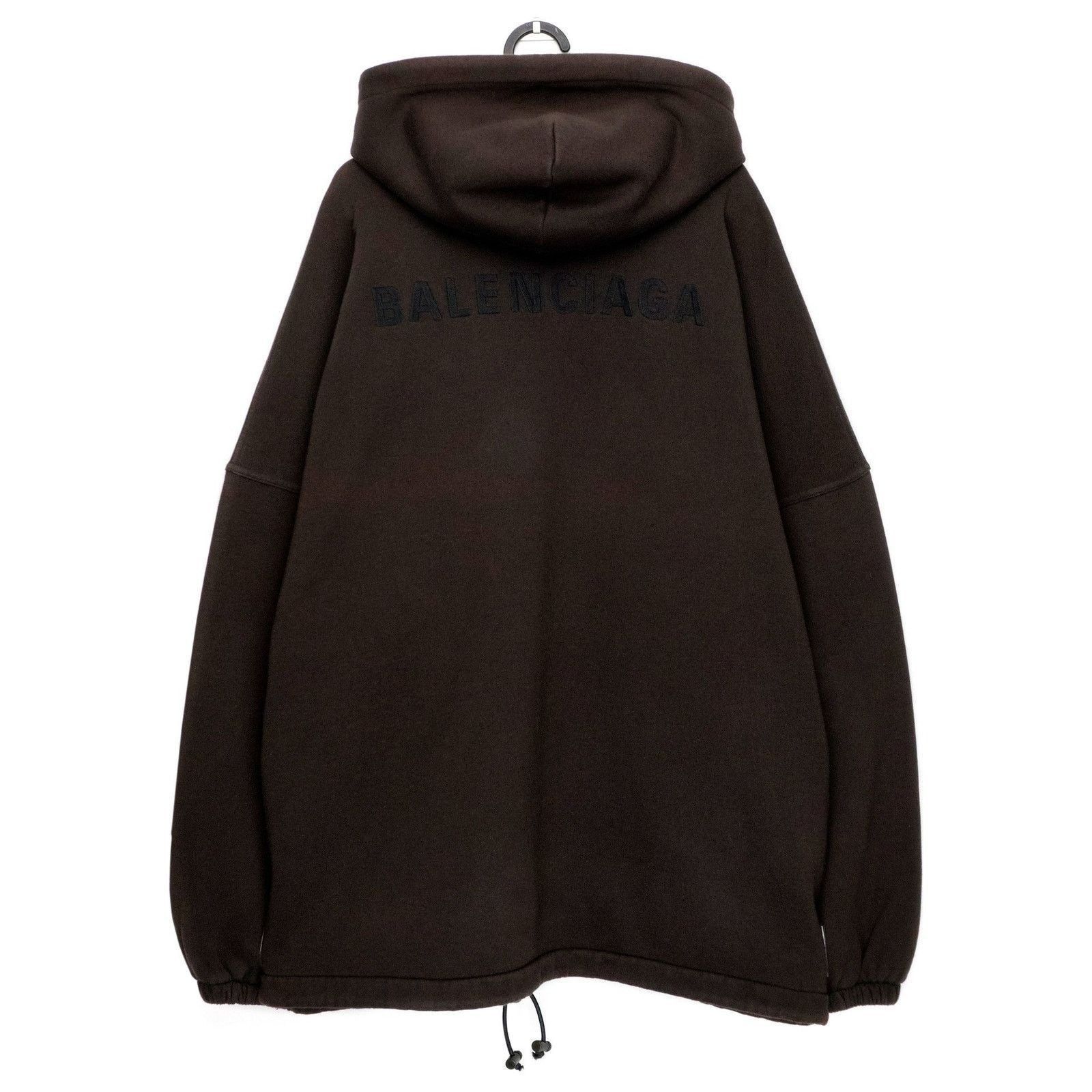Balenciaga Universal Flow Back Logo Brown Sweatshirt Hoodie