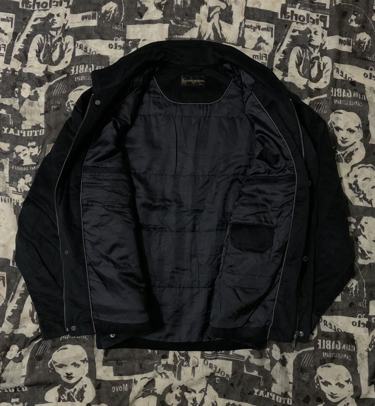 Gianni Valentino 💥Vintage Gianni Valentino Velvet Black Jacket Size US L / EU 52-54 / 3 - 2 Thumbnail
