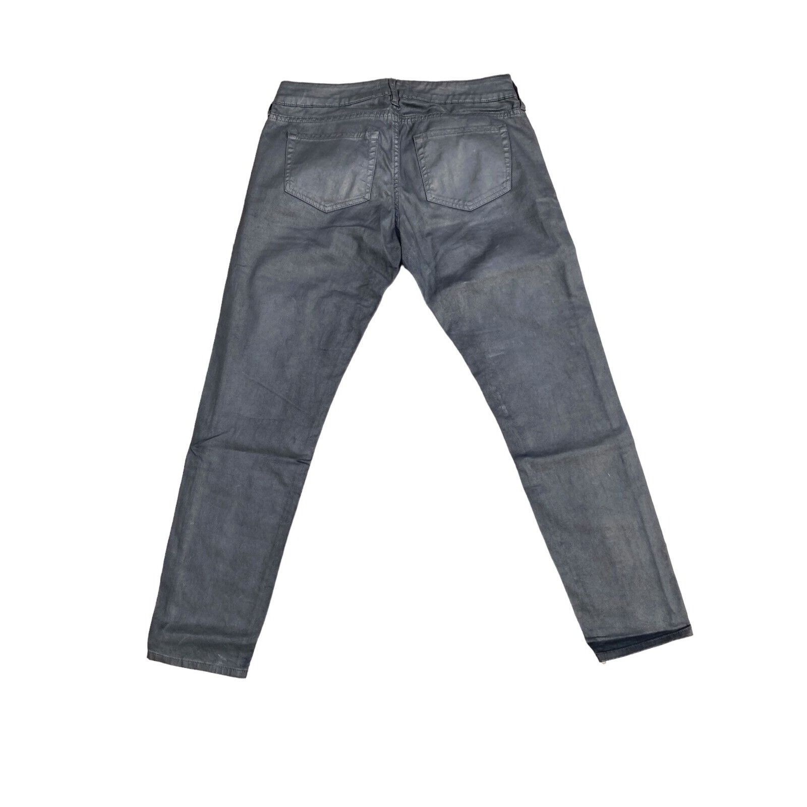 The Kooples Women Navy waxed denim jeans Size 29" - 3 Thumbnail