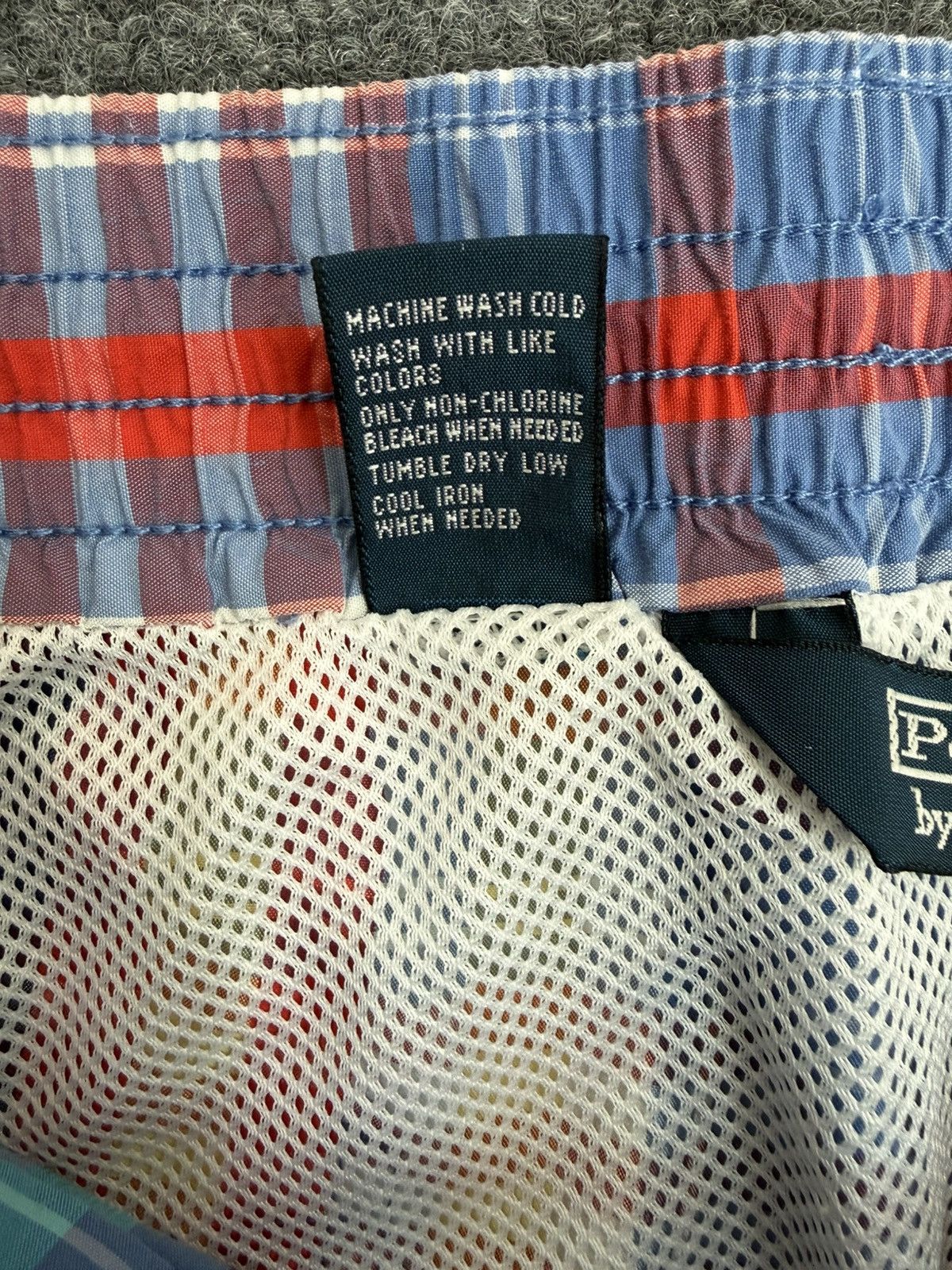 Polo Ralph Lauren Vintage Polo Ralph Lauren Plaid Swim Trunks Blue M Size US 33 - 9 Thumbnail