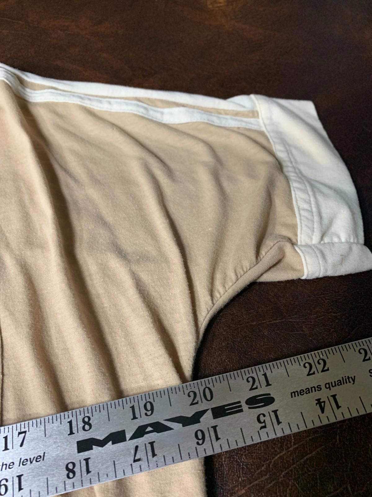 Designer Vintage 90s Justin Blake Mens M/L Polo Shirt Cream/Tan (273) Size US XL / EU 56 / 4 - 6 Thumbnail